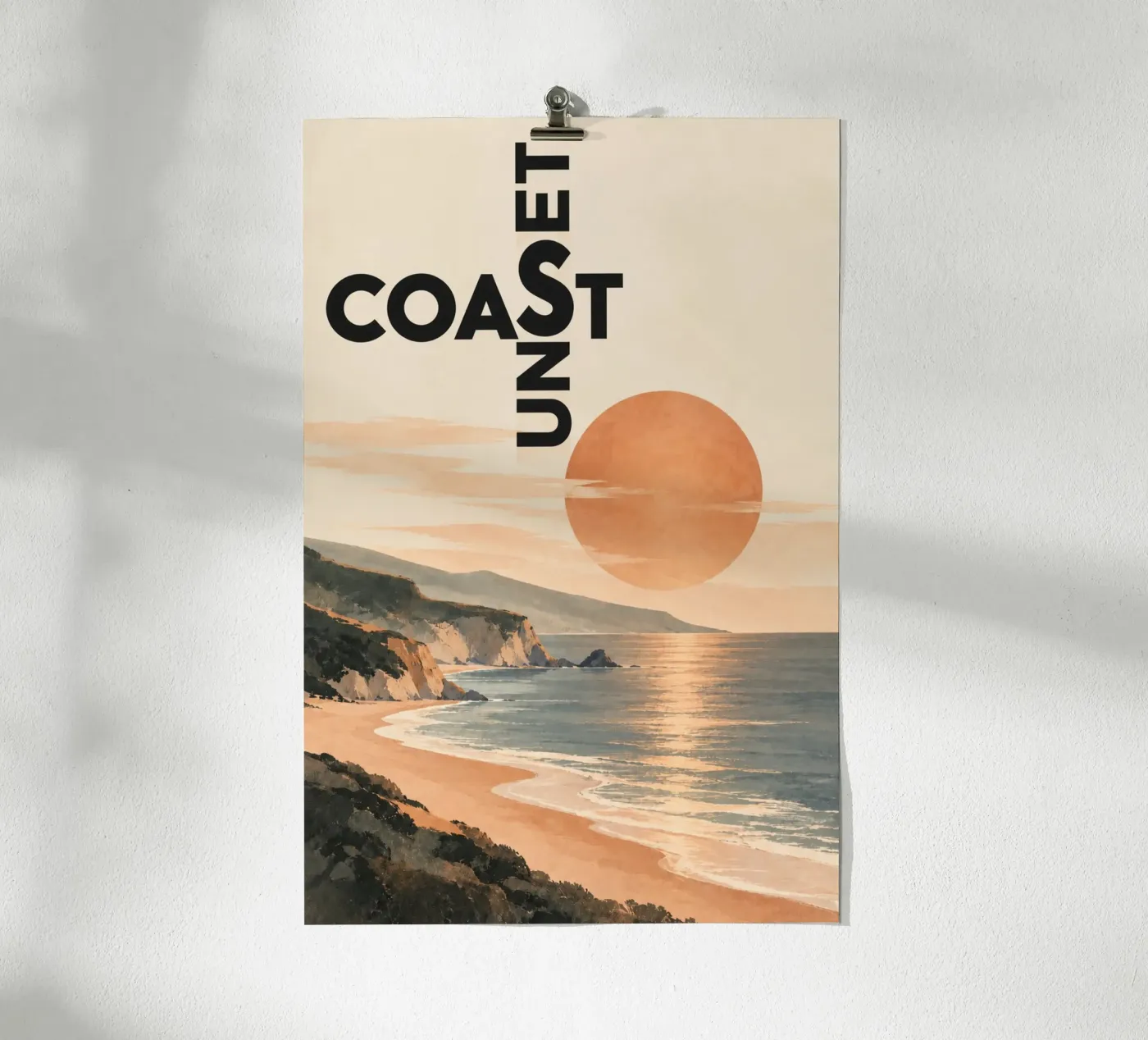 Sunset coast poster by Linsi