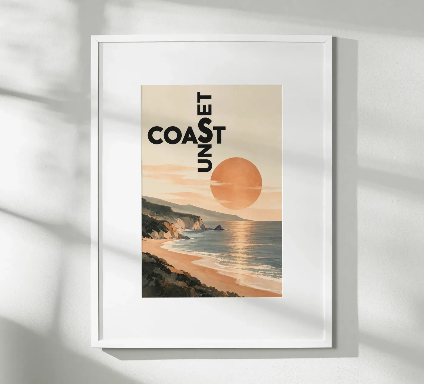 Sunset coast poster by Linsi