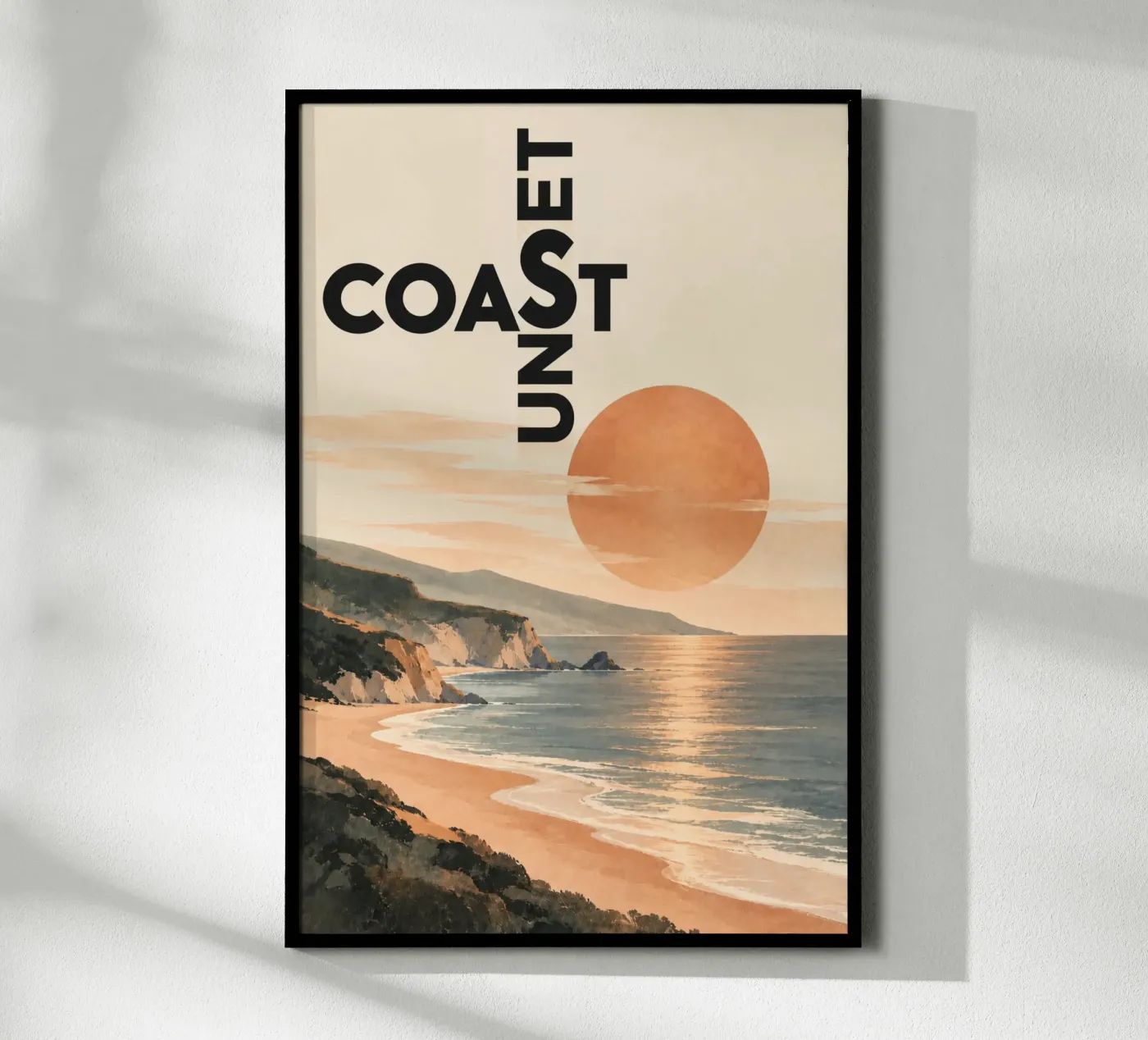 Sunset coast poster by Linsi