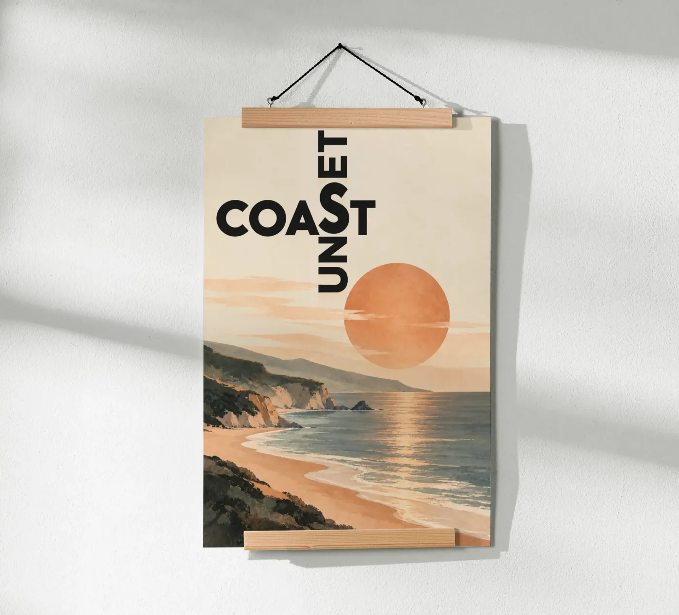 Sunset coast poster by Linsi