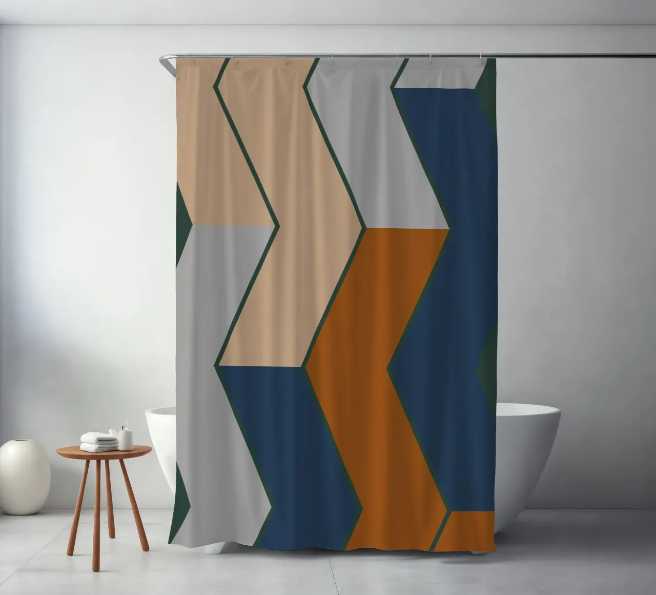 Moderno modello cromatico autunno-inverno tenda da doccia da KHouse Studio
