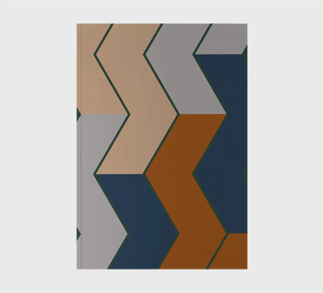 Modern Fall Winter Color Pattern notebook by KHouse Studio