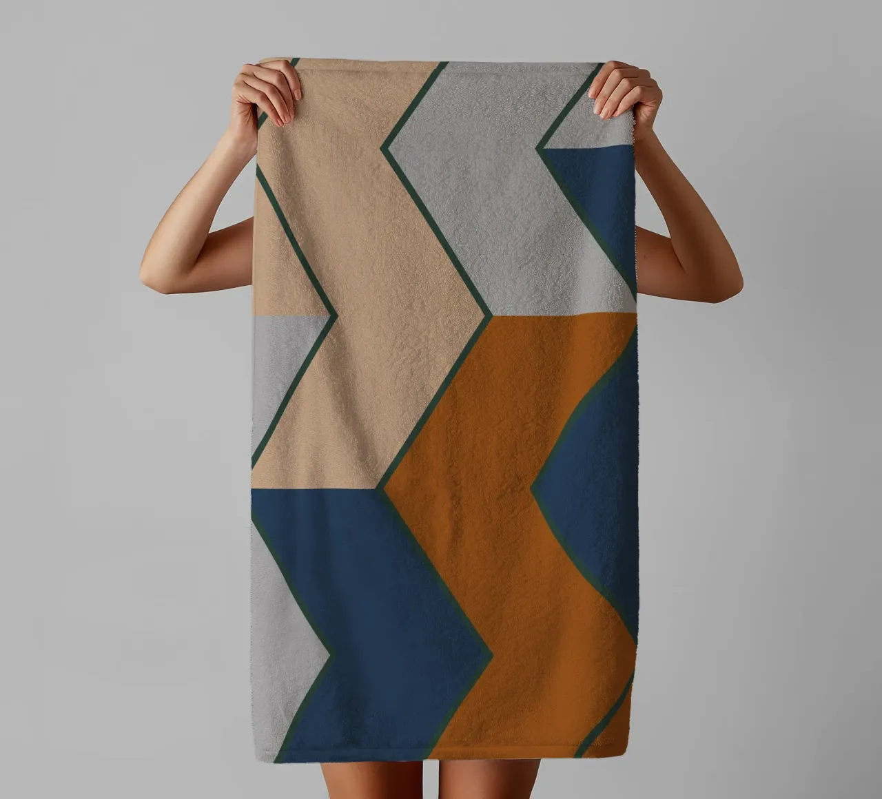 Modern Fall Winter Color Pattern towel by KHouse Studio