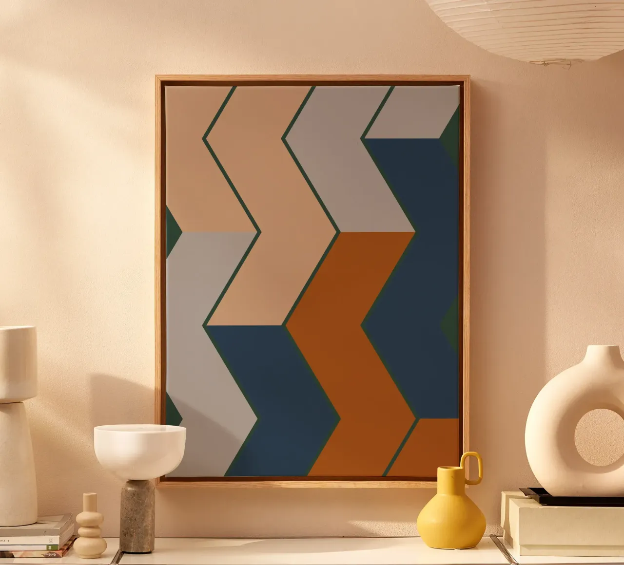 Modern Fall Winter Color Pattern canvas by KHouse Studio