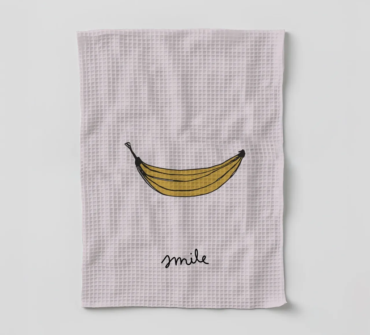 Smile Banana canovaccio da cucina da AleksandraAnna