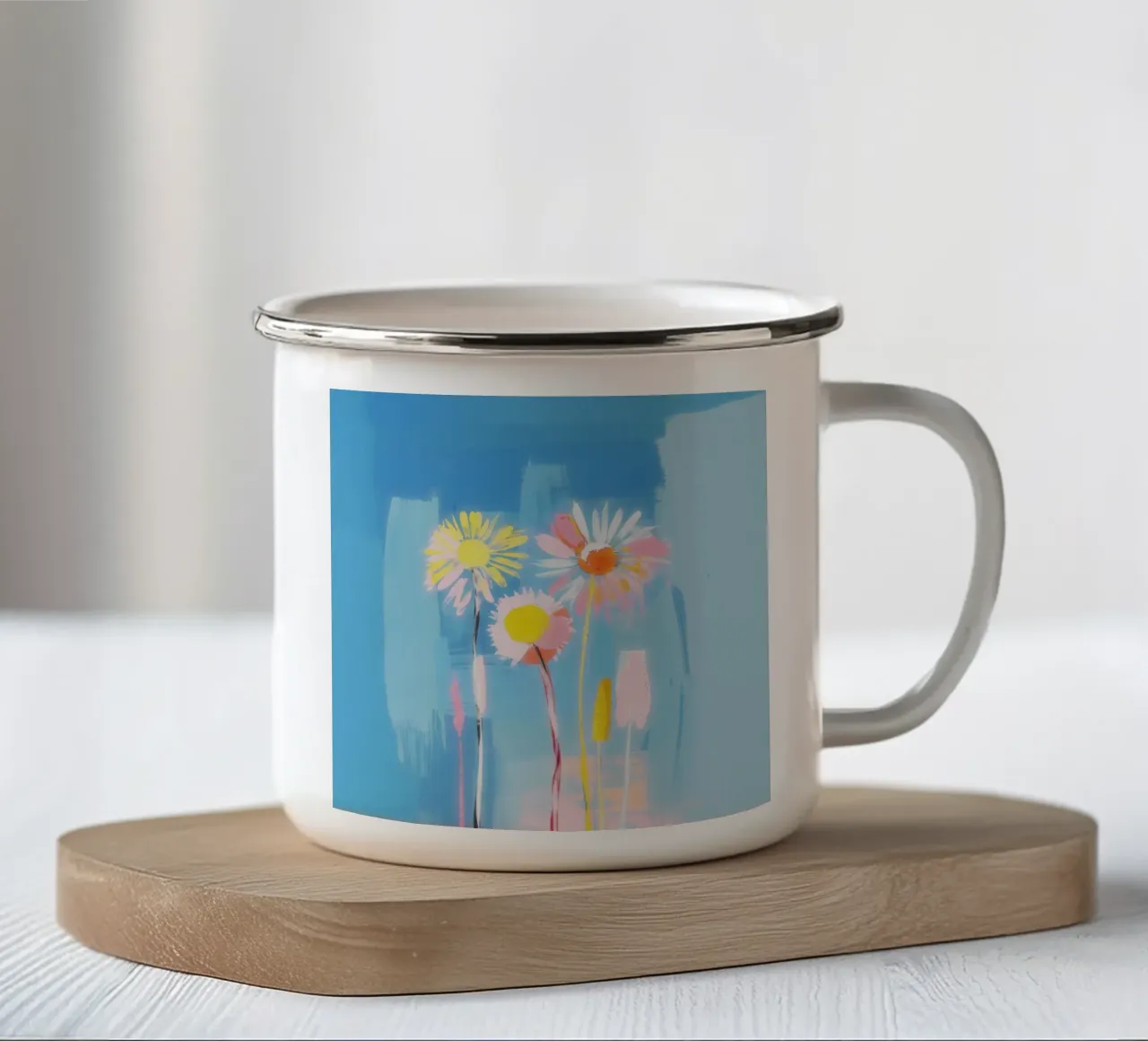 Dandelion Dreamscape tazza in smalto da Modern Muse