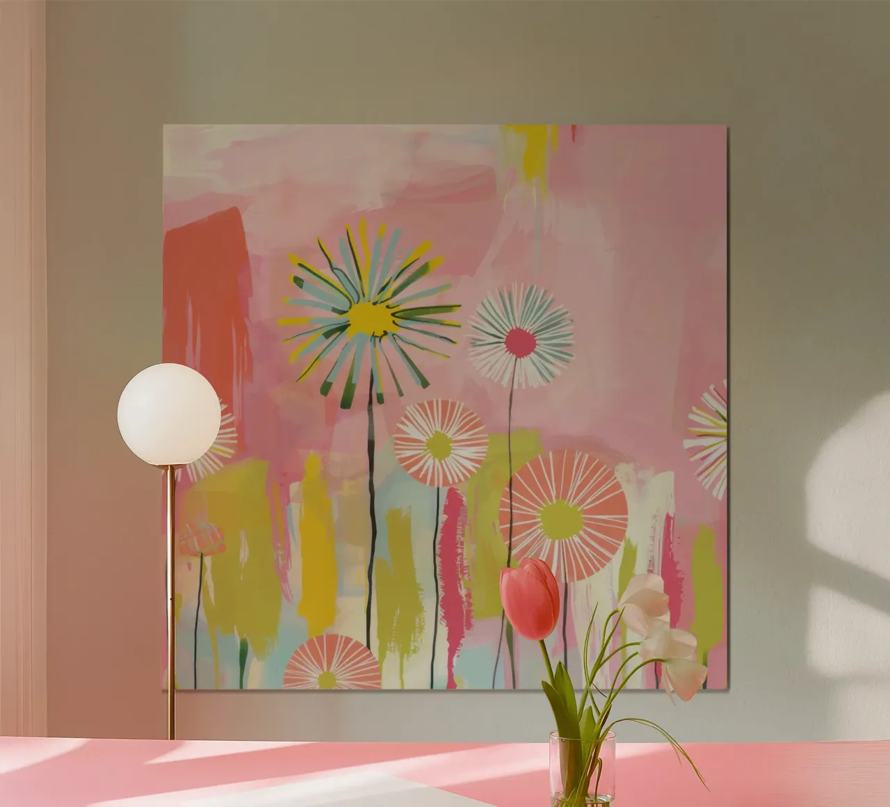 Sognare in pastello poster con telaio in plastica da Modern Muse