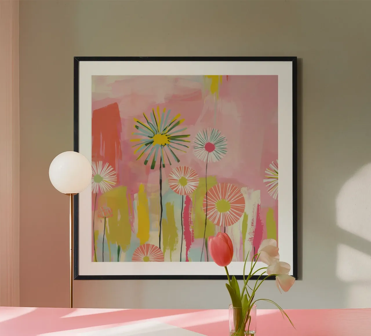 Sognare in pastello poster con telaio in plastica da Modern Muse