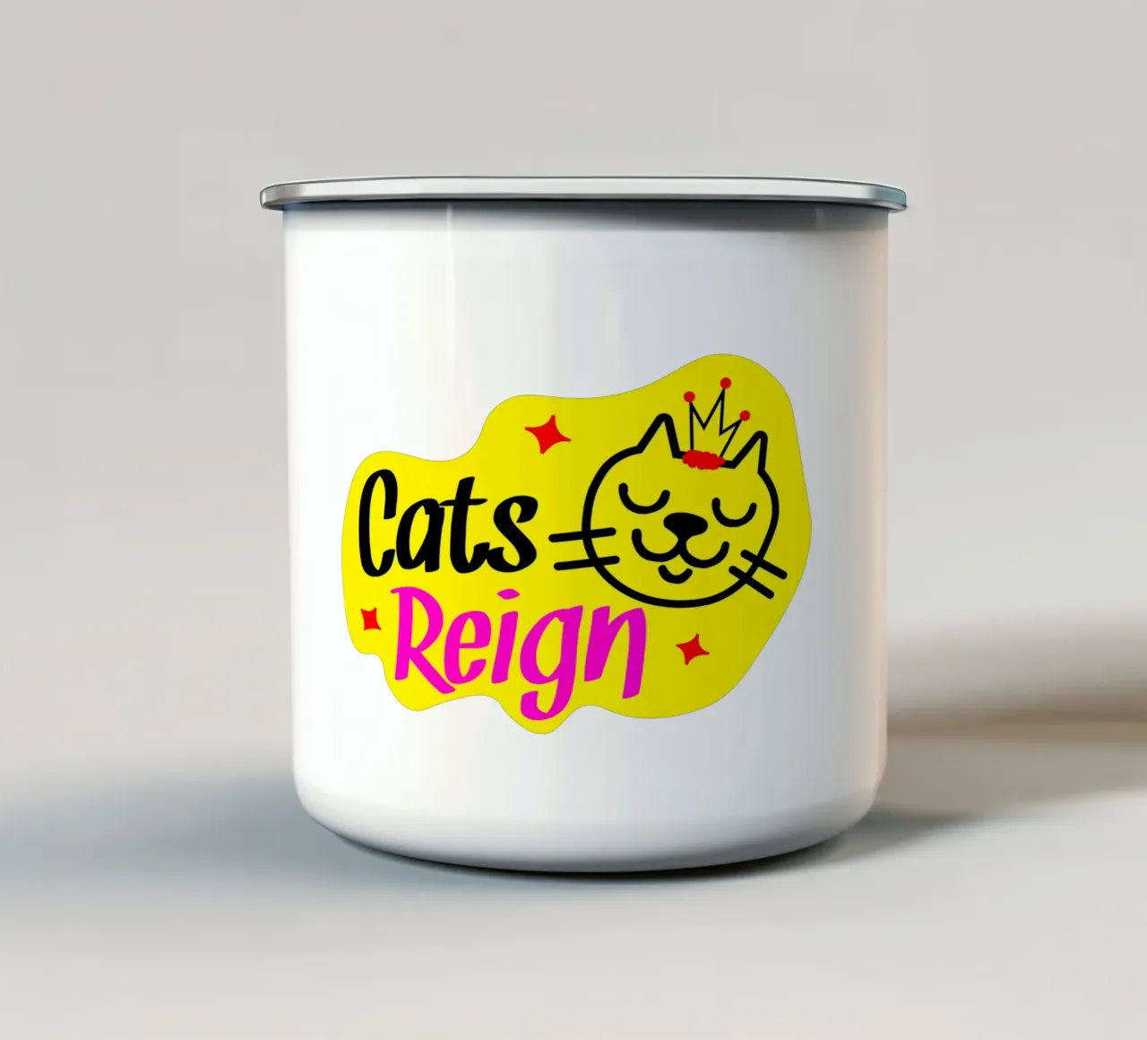 Cats reign tazza in smalto da happieeagle