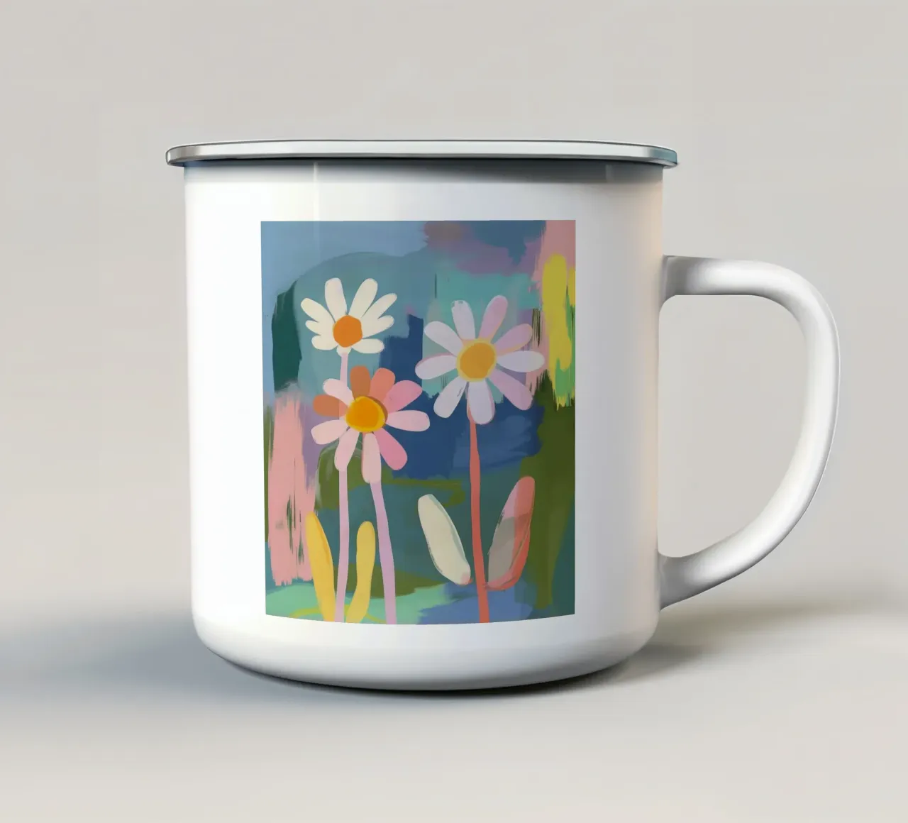 Margherite urbane tazza in smalto da Modern Muse