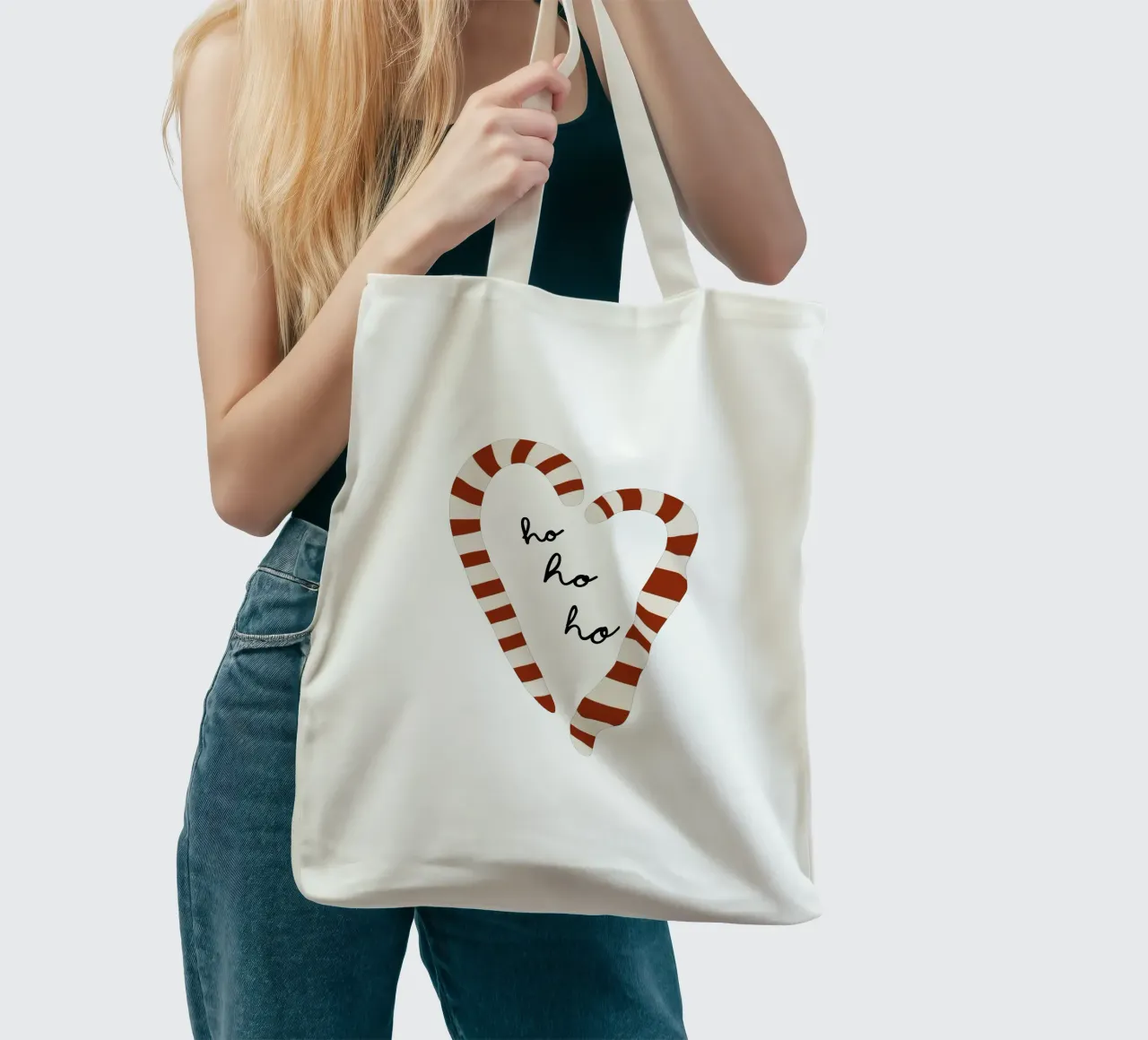Hohoho Heart borsa in juta da AleksandraAnna