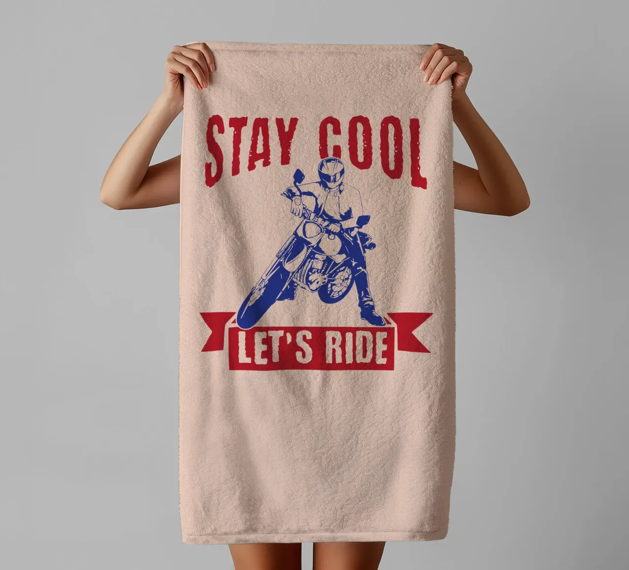 Stay Cool Let's Ride towel by Gunawan Rb