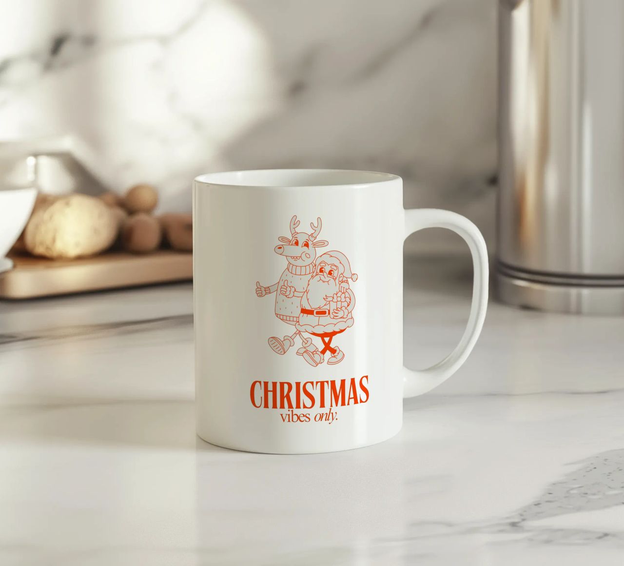 CHRISTMAS VIBES ONLY tazza in ceramica da Einfach Uebel