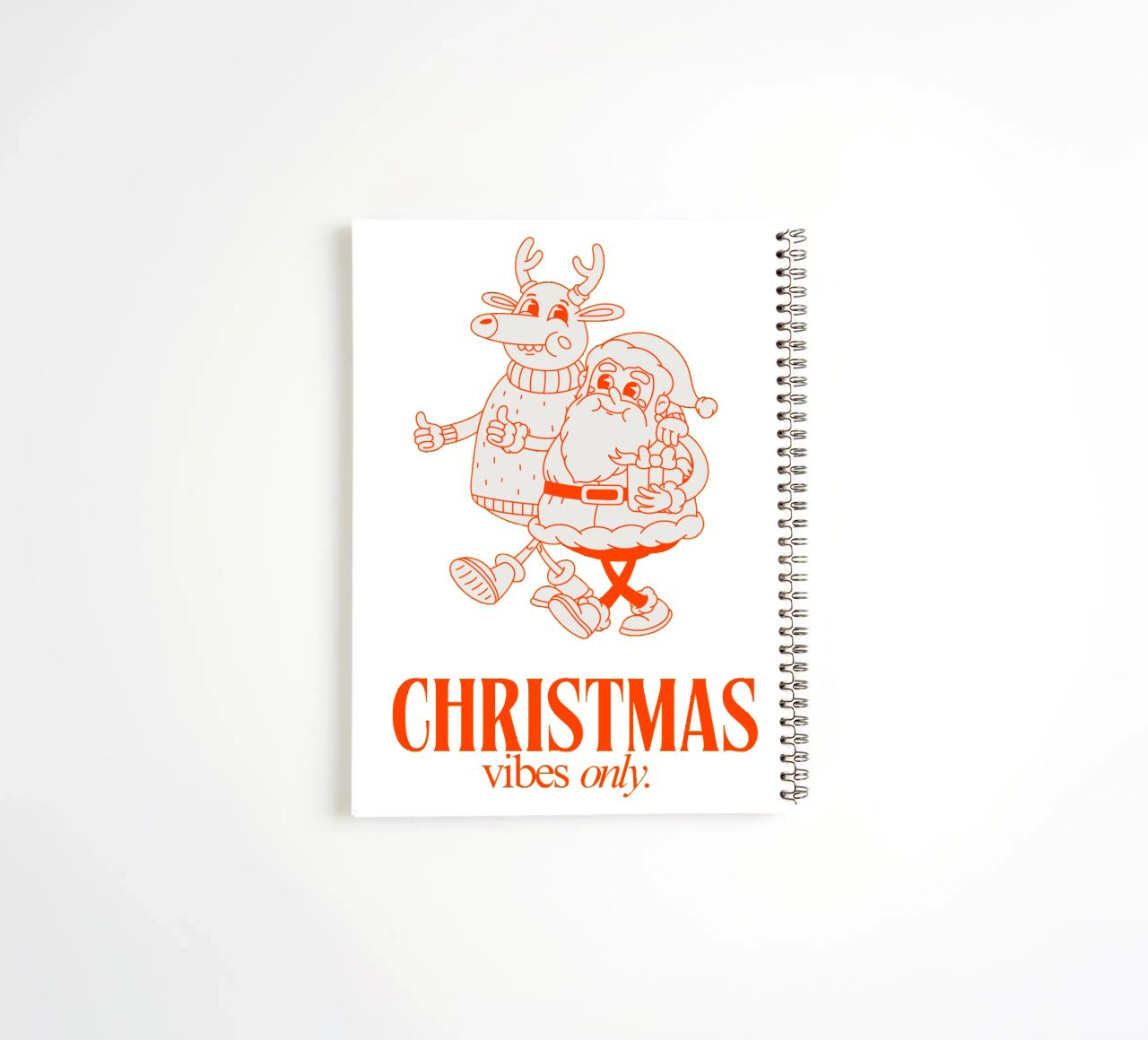 CHRISTMAS VIBES ONLY spiral notebook by Einfach Uebel