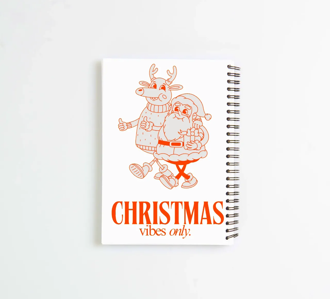 CHRISTMAS VIBES ONLY spiral notebook by Einfach Uebel