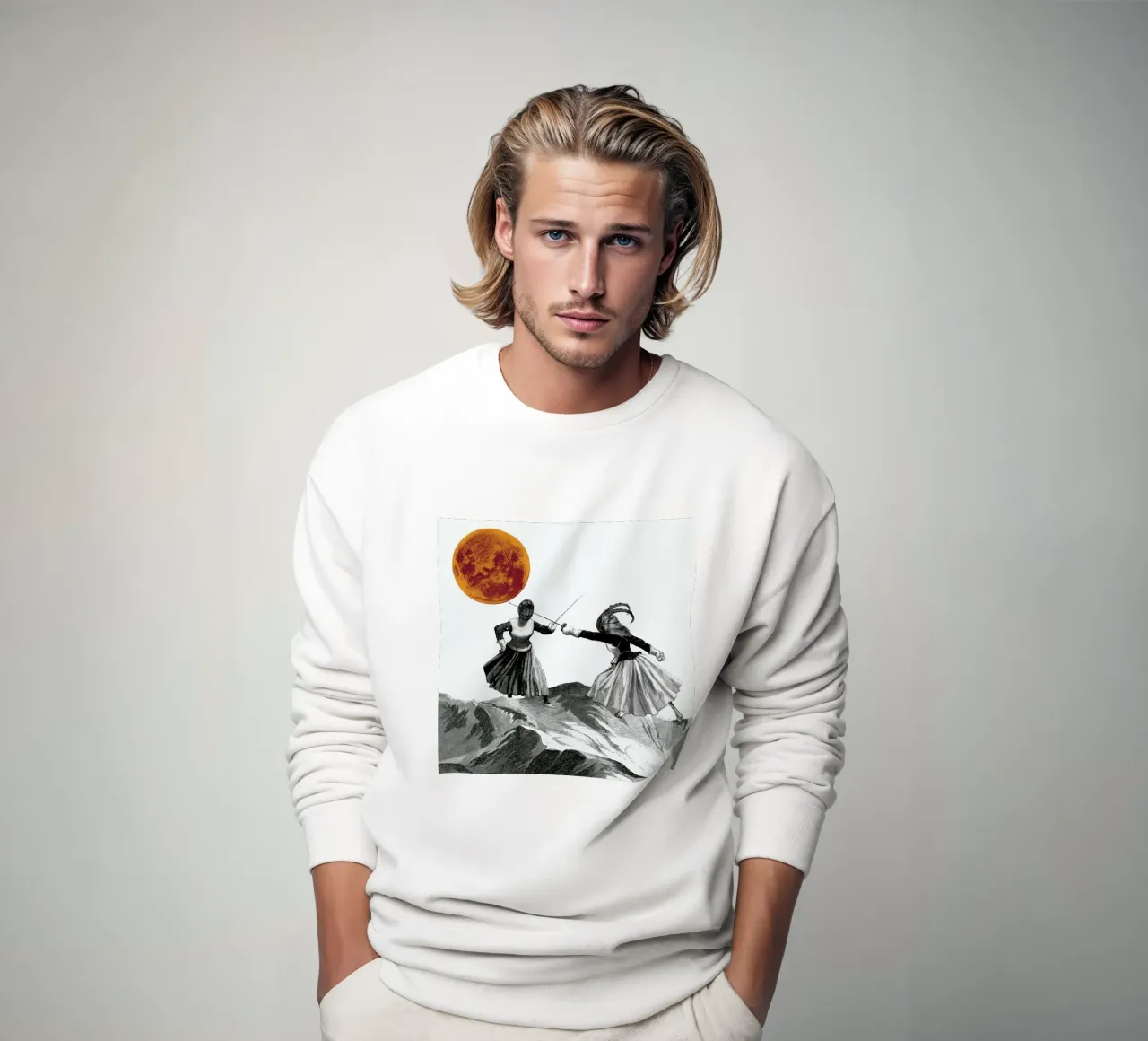 Moon Fencers sweatshirt by The Gently Unfurling Sneak