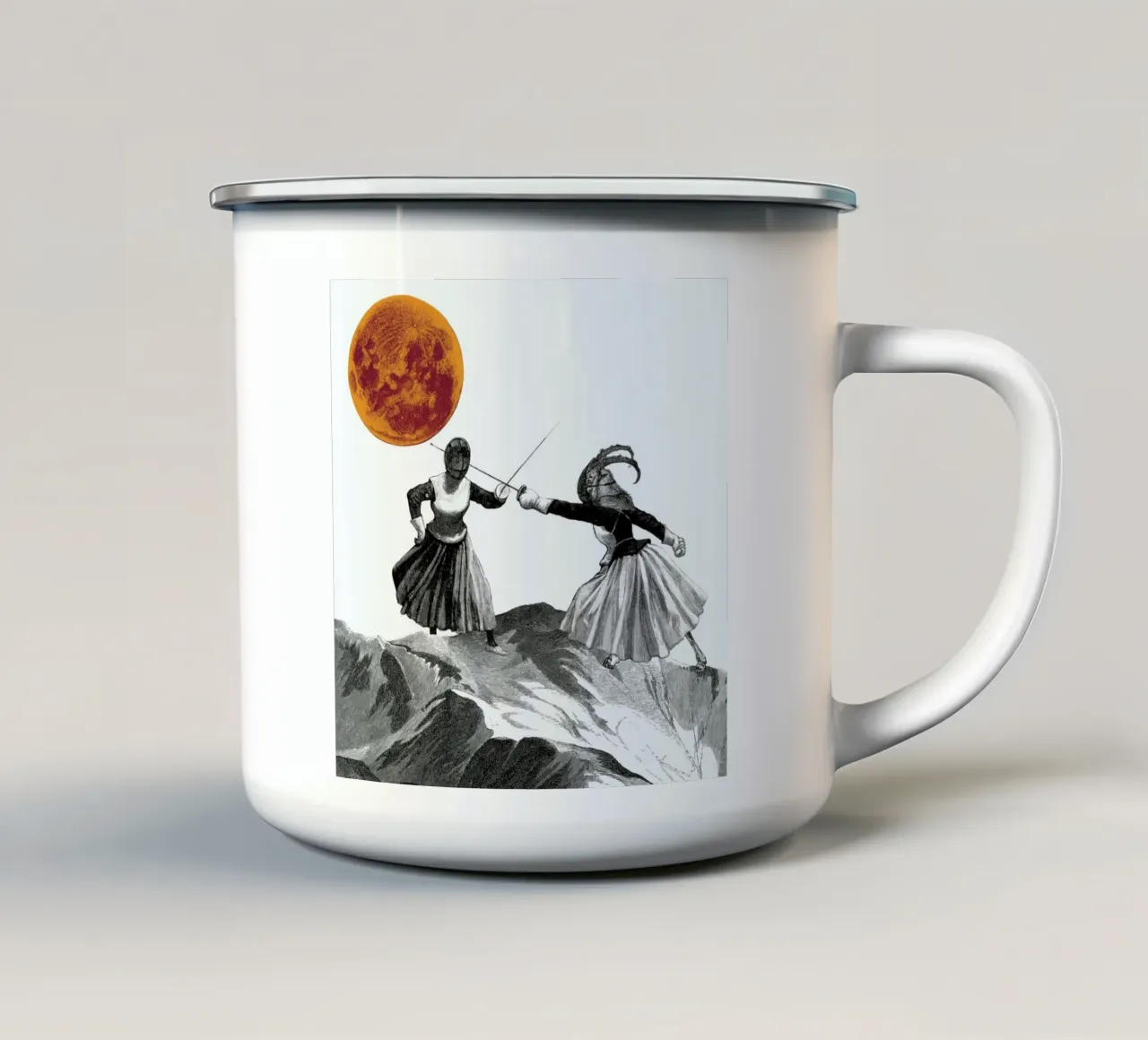 Moon Fencers tazza in smalto da The Gently Unfurling Sneak