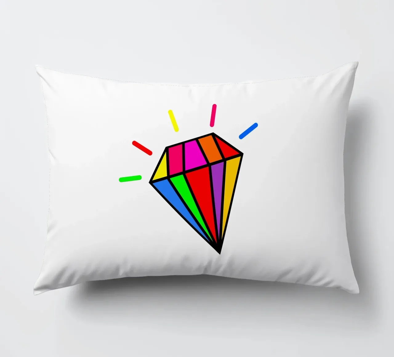 Rainbow colorful diamond cuscino da happieeagle