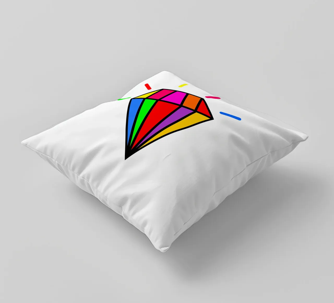 Rainbow colorful diamond cuscino da happieeagle