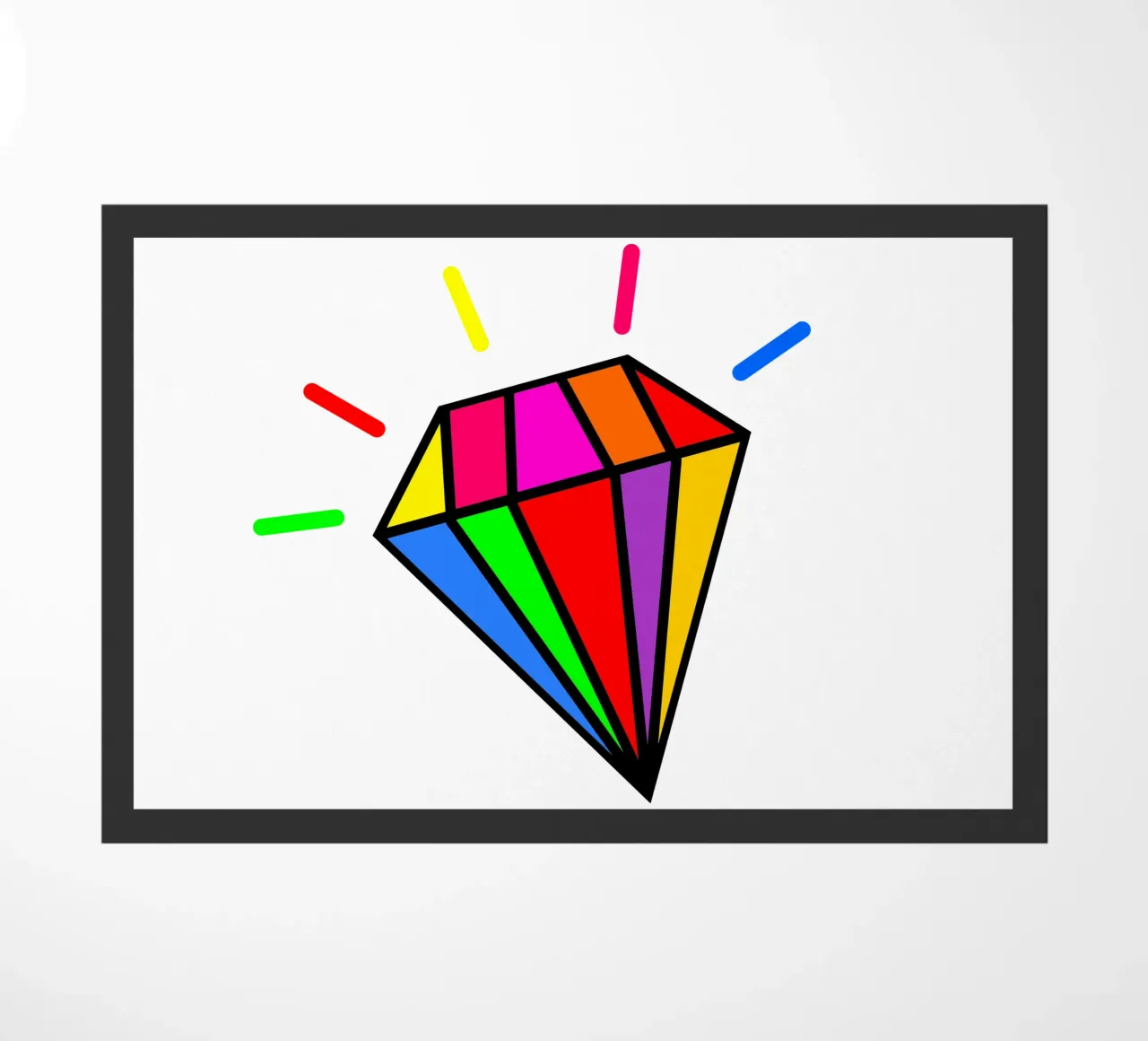Rainbow colorful diamond zerbino da happieeagle