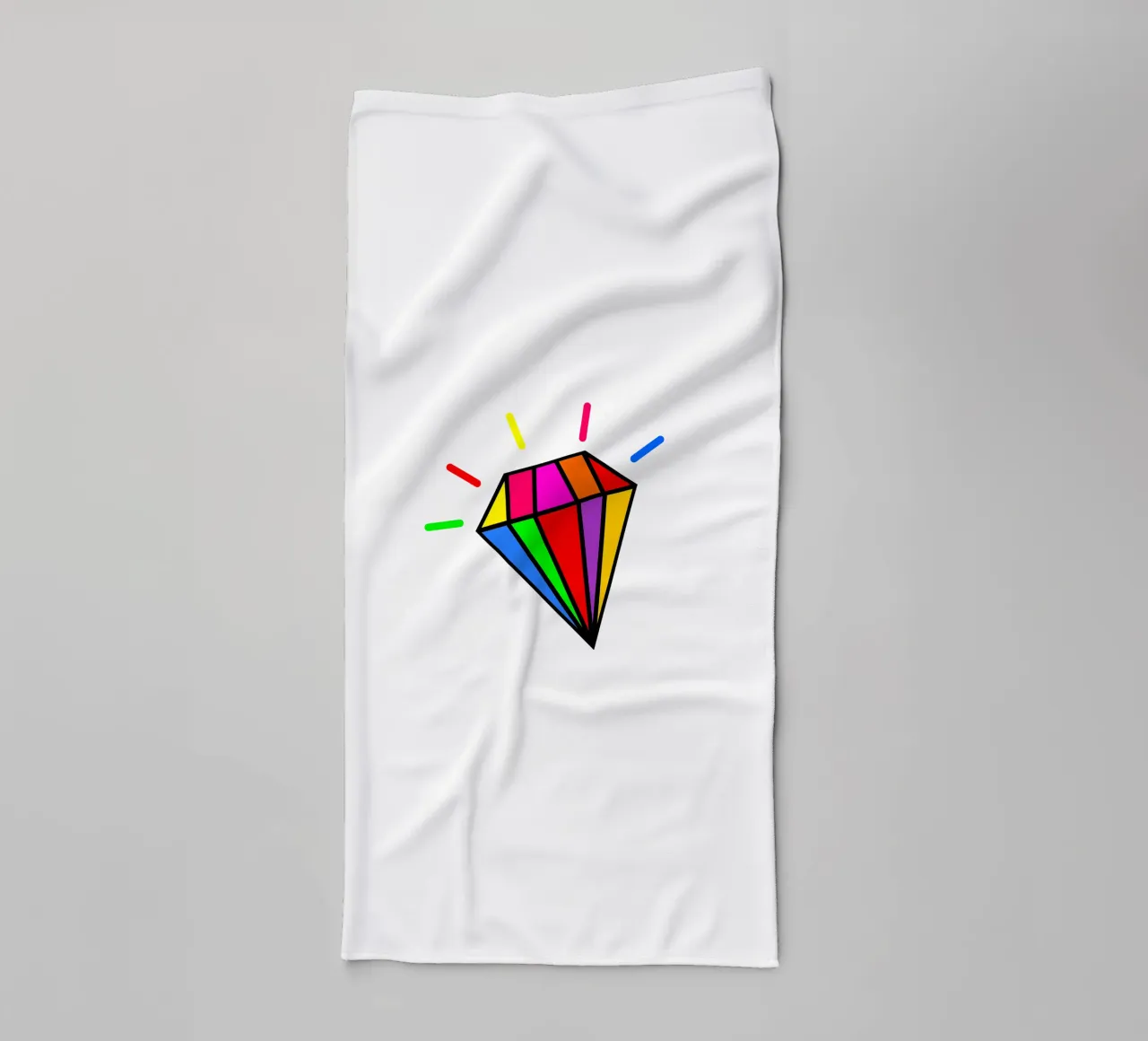 Rainbow colorful diamond asciugamano da bagno da happieeagle