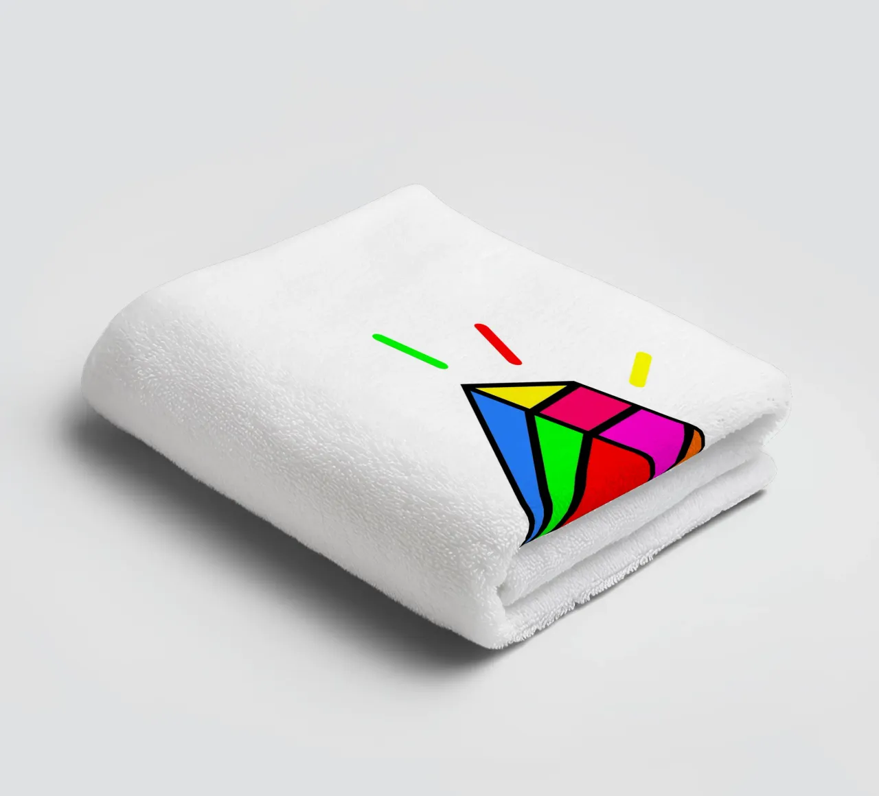 Rainbow colorful diamond asciugamano da bagno da happieeagle
