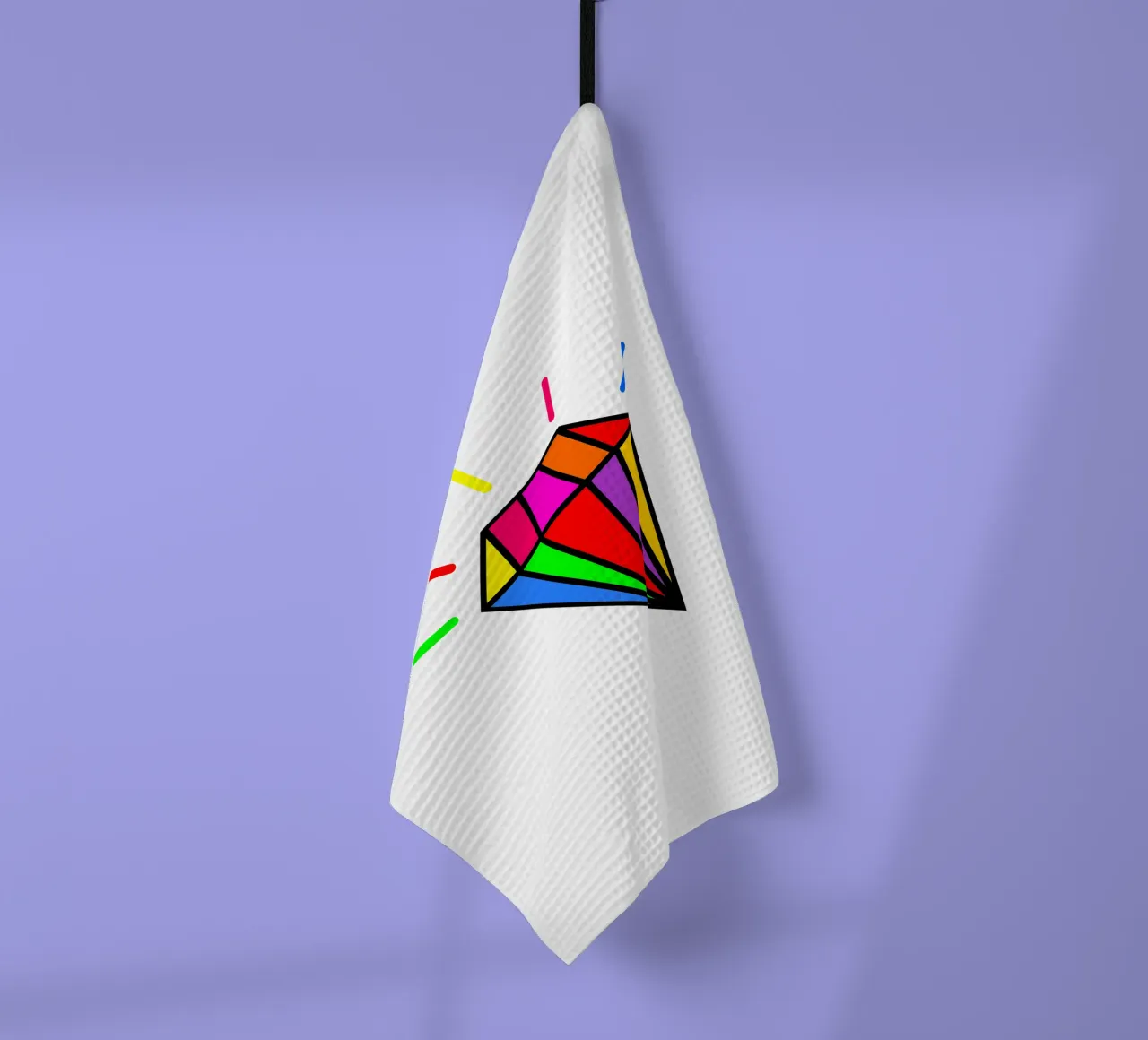 Rainbow colorful diamond canovaccio da cucina da happieeagle