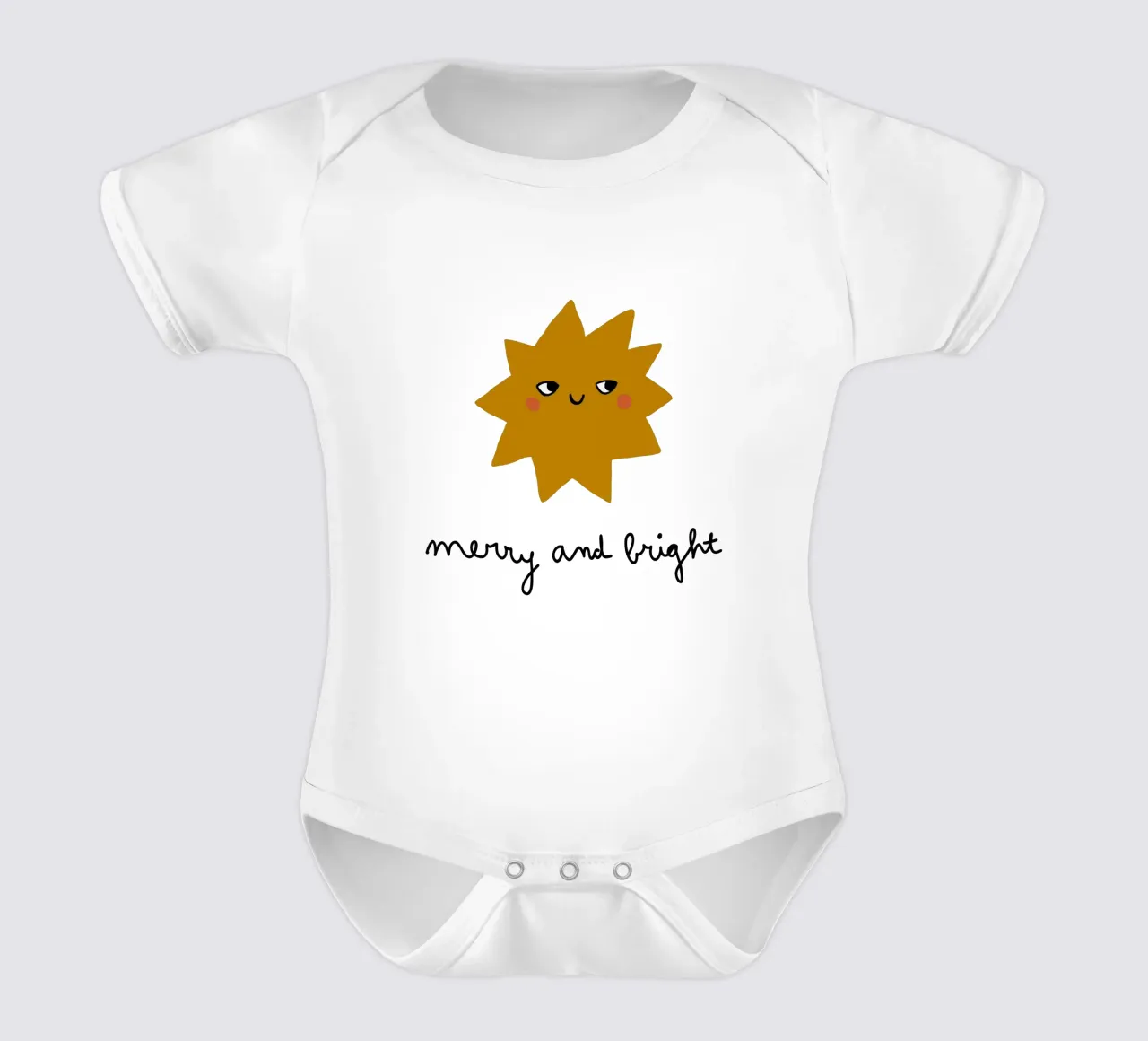 Merry and Bright body neonato maniche corte da AleksandraAnna