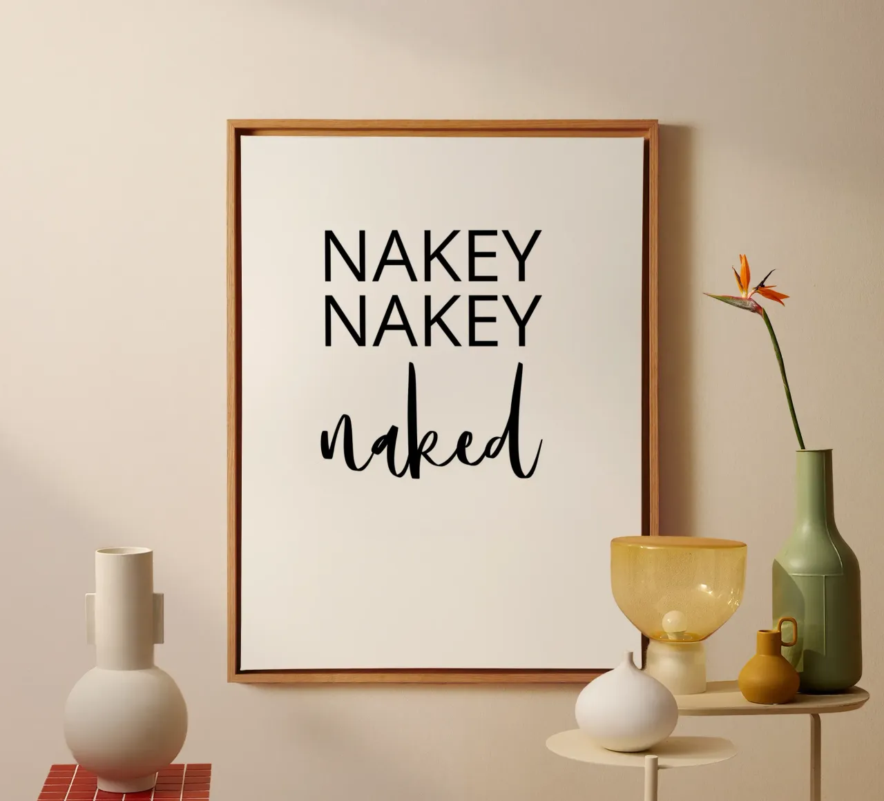 NAKEY NAKEY naked tela con Cornice a cassetta da ramosashop