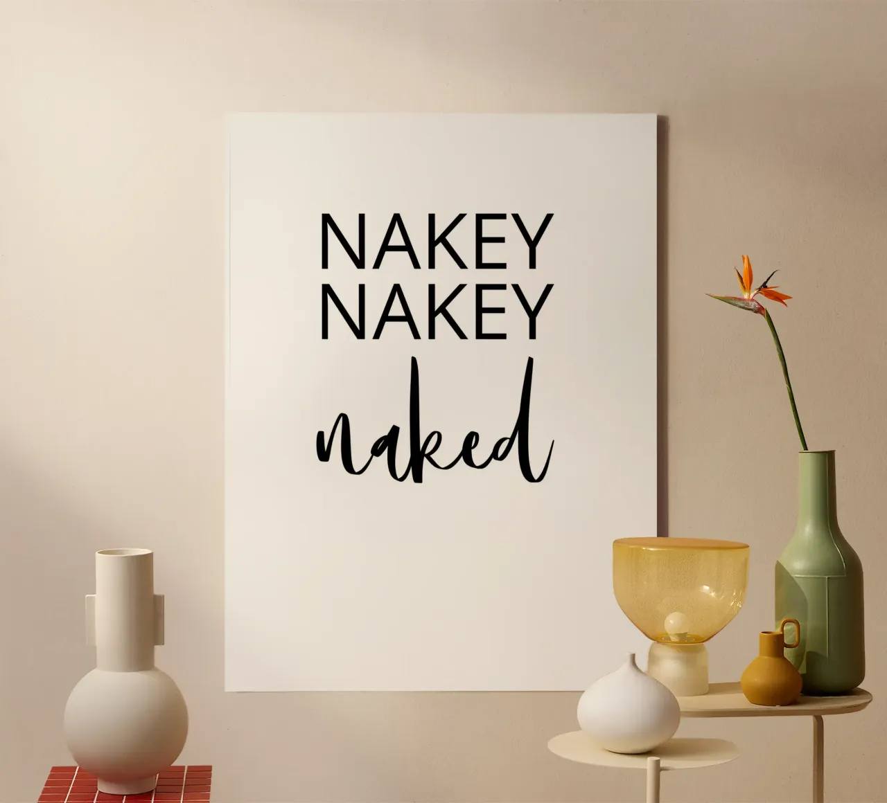 NAKEY NAKEY naked tela con Cornice a cassetta da ramosashop