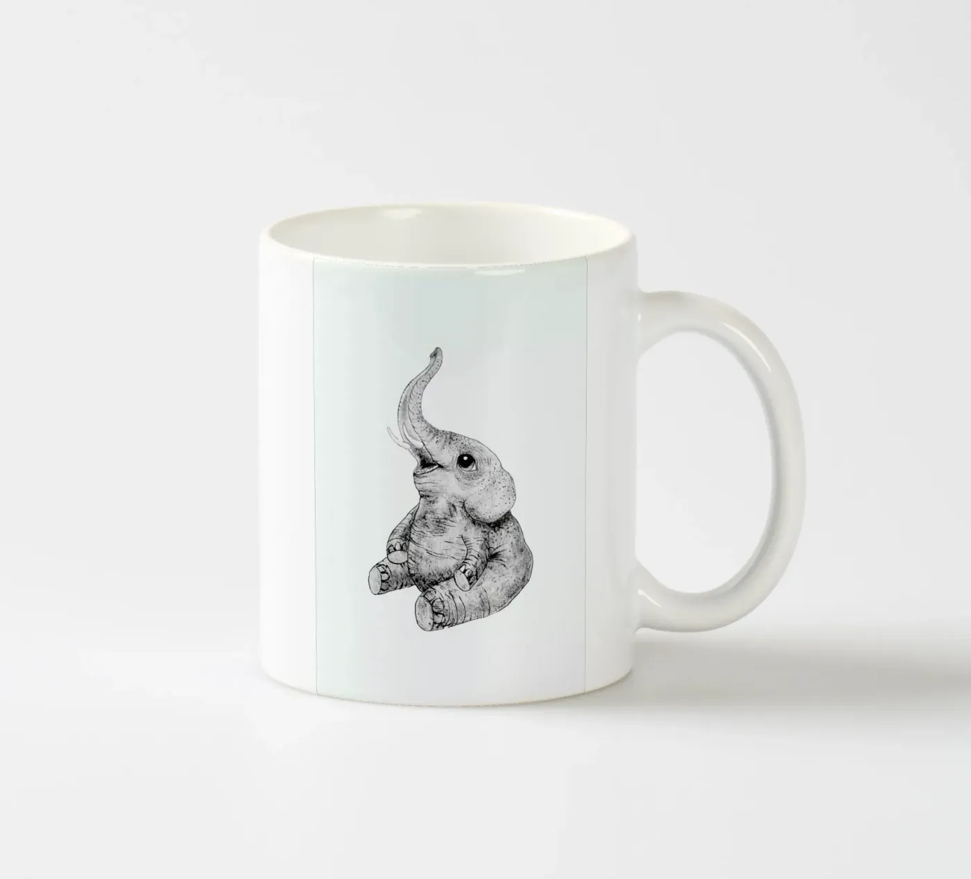 Elephant ceramic mug by Tvinkla