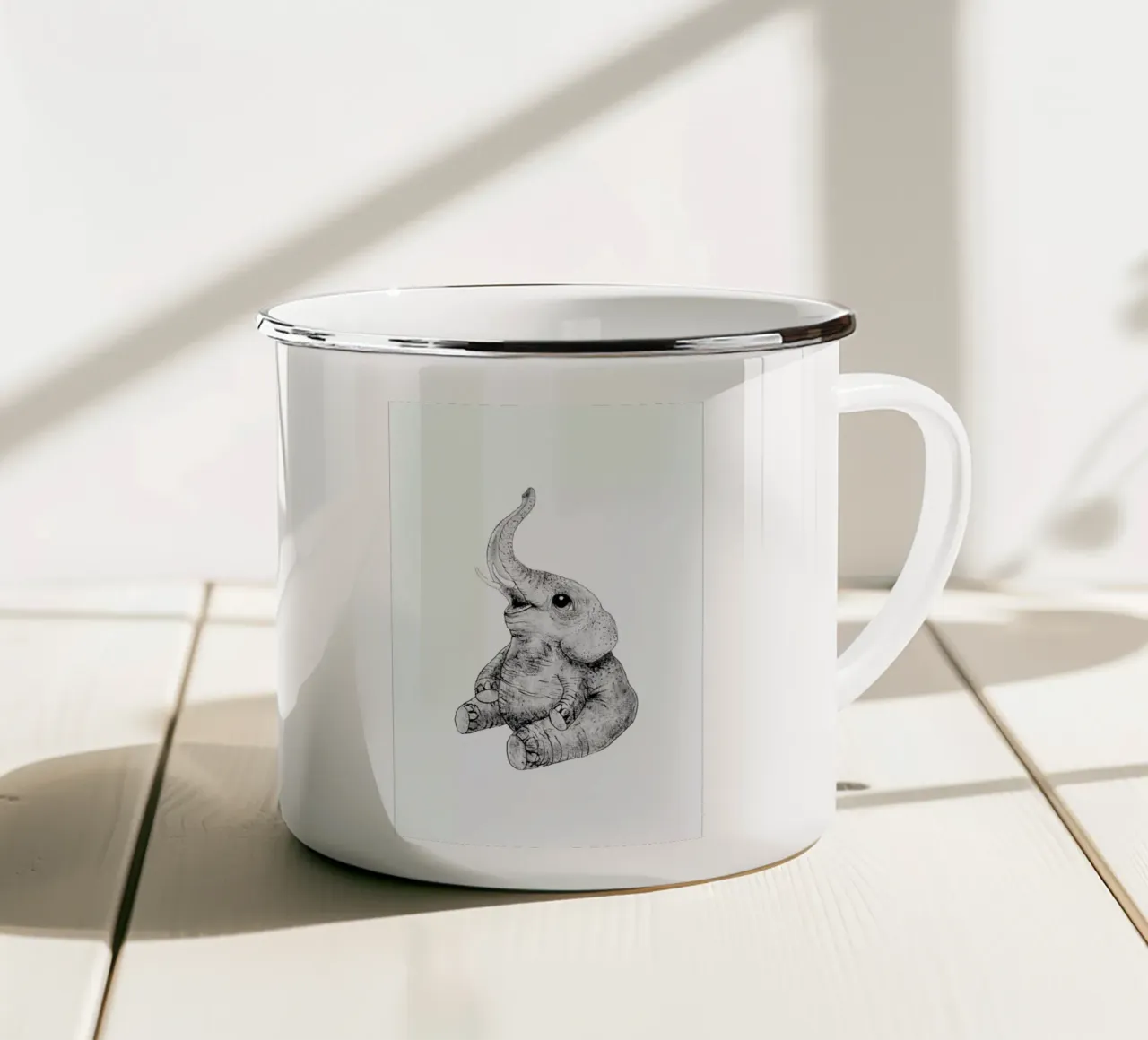 Elephant tazza in smalto da Tvinkla