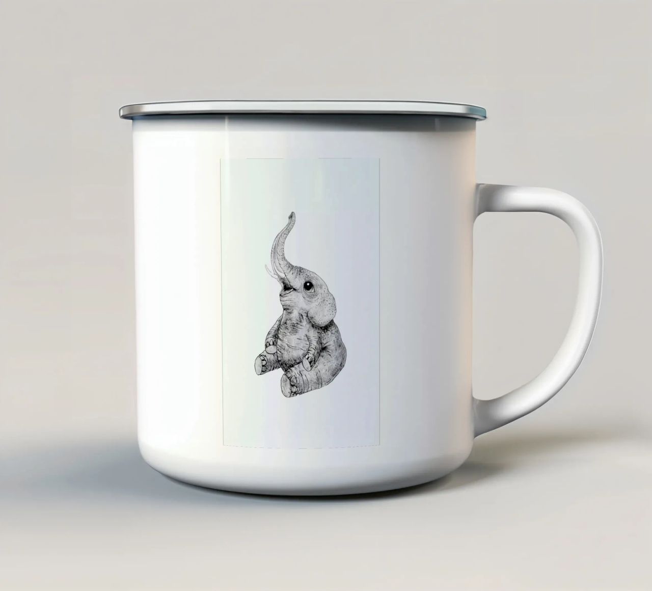 Elephant tazza in smalto da Tvinkla