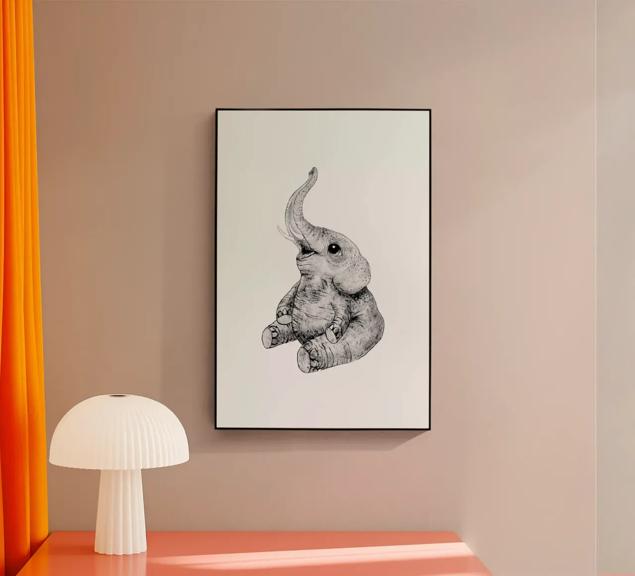 Elephant acryl van Tvinkla