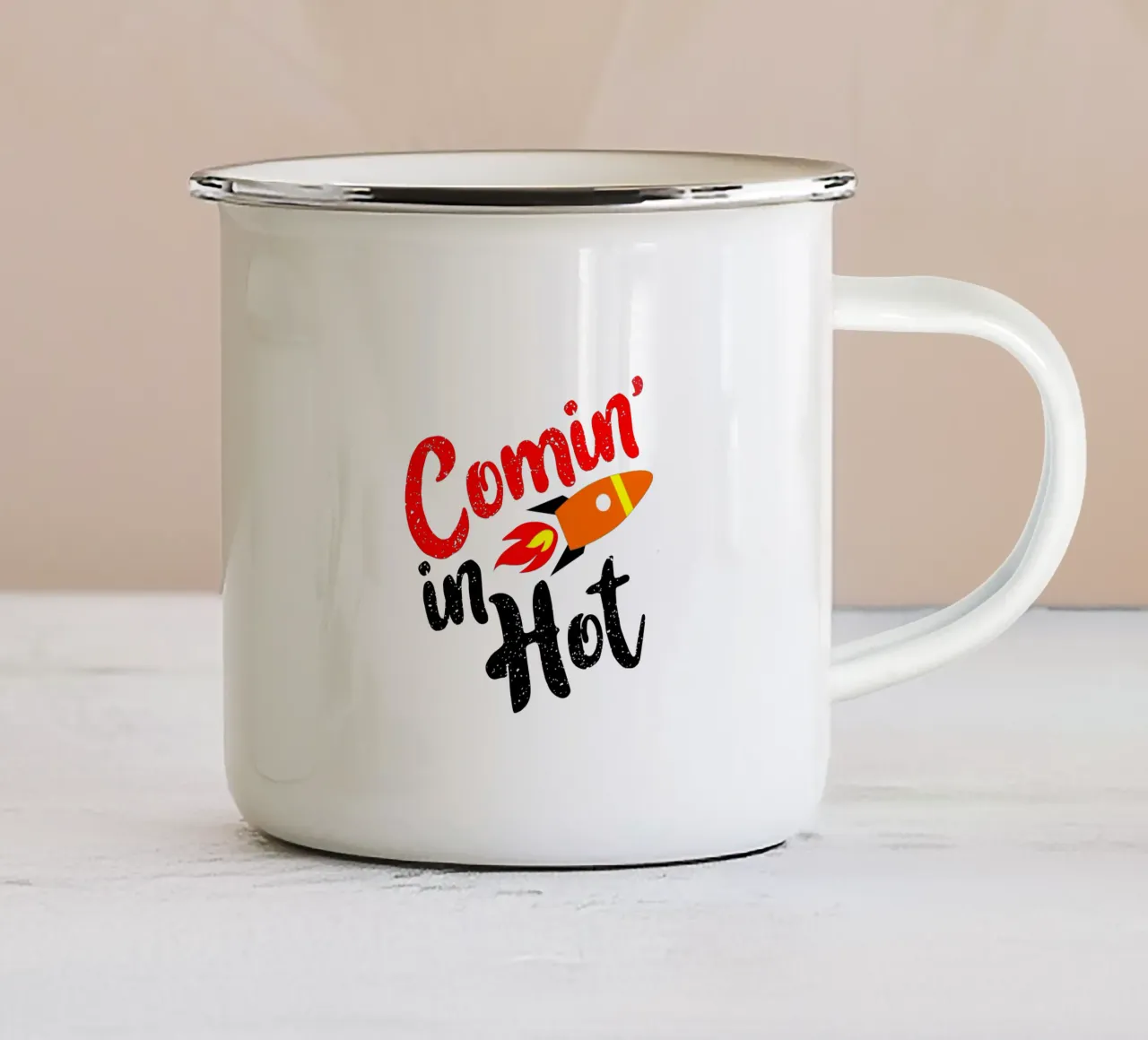 Coming in hot tazza in smalto da happieeagle