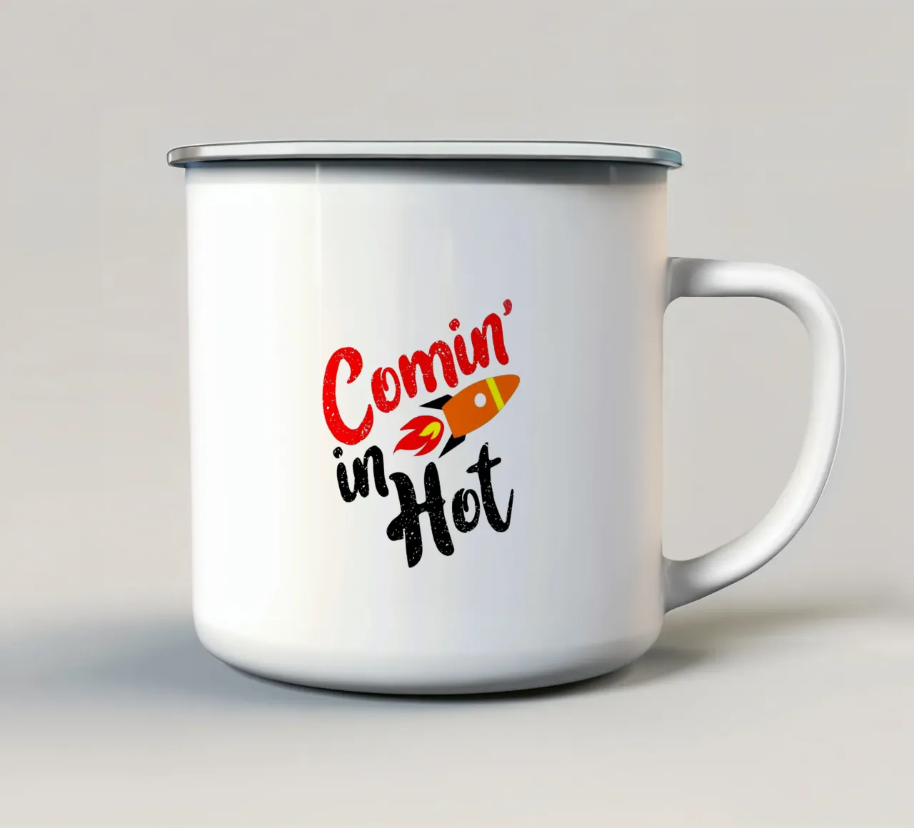 Coming in hot tazza in smalto da happieeagle
