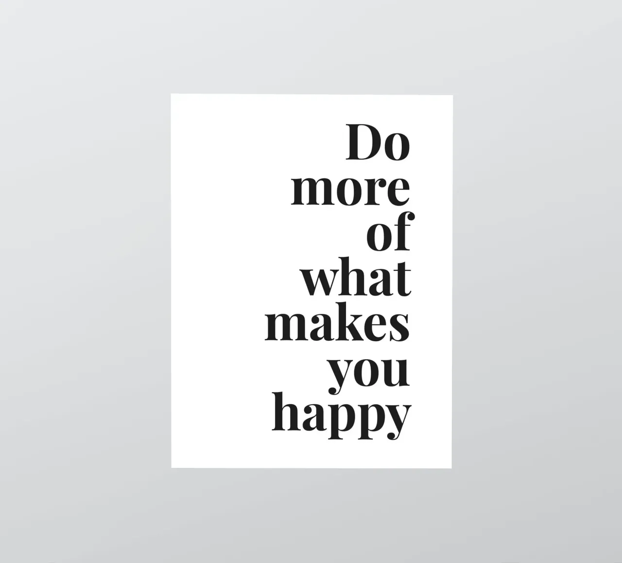 Tun Sie mehr von dem, was Sie glücklich macht - Positive Typografie Sticker von Whole©