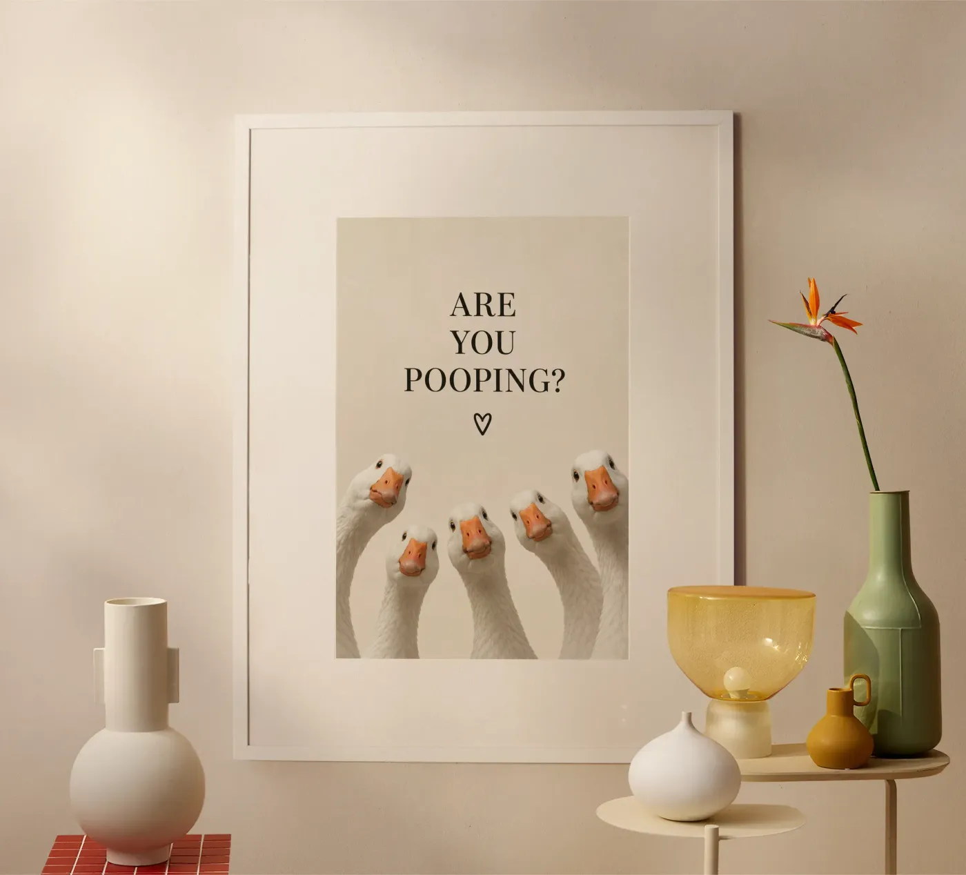 pooping poster van Linsi