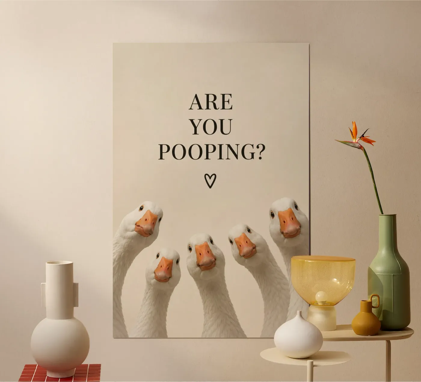 pooping poster van Linsi