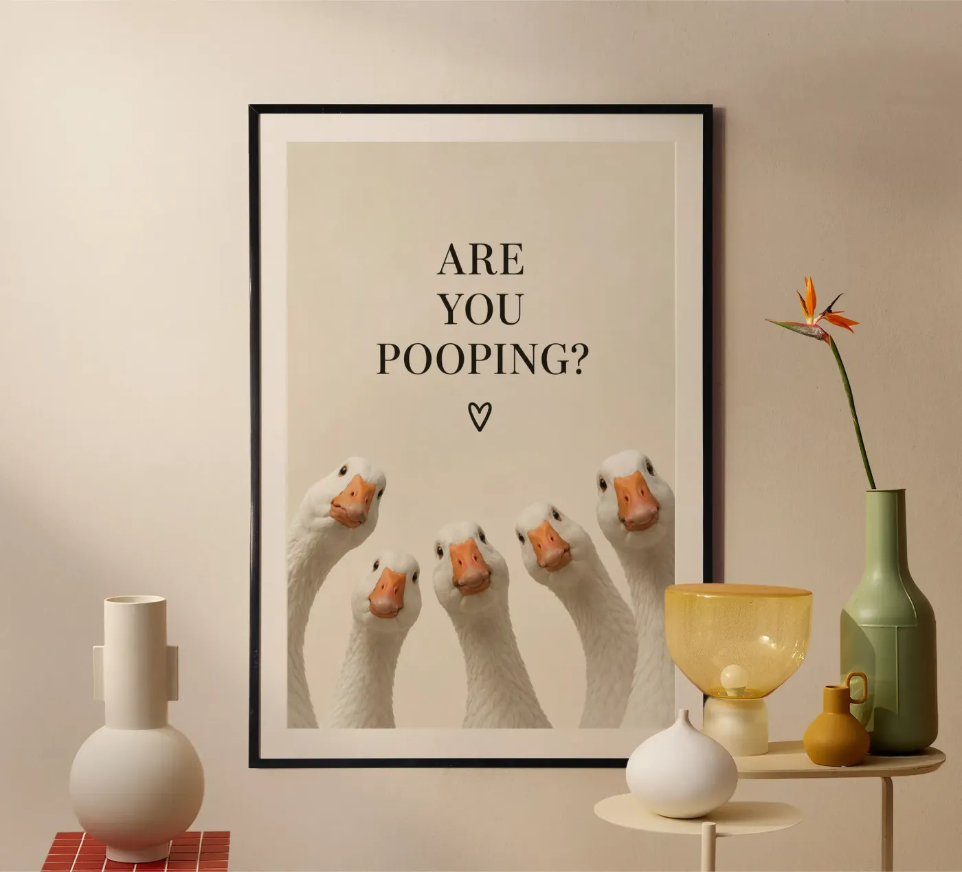 pooping poster van Linsi