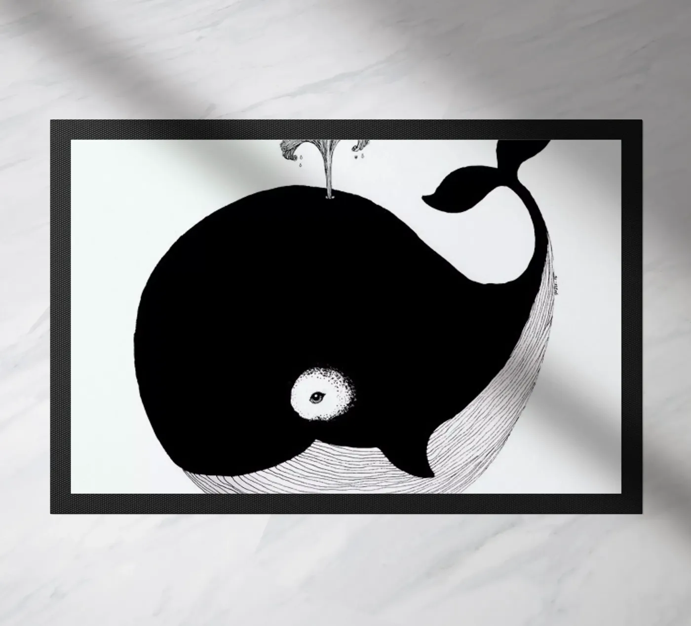 Whale Fußmatte von Tvinkla