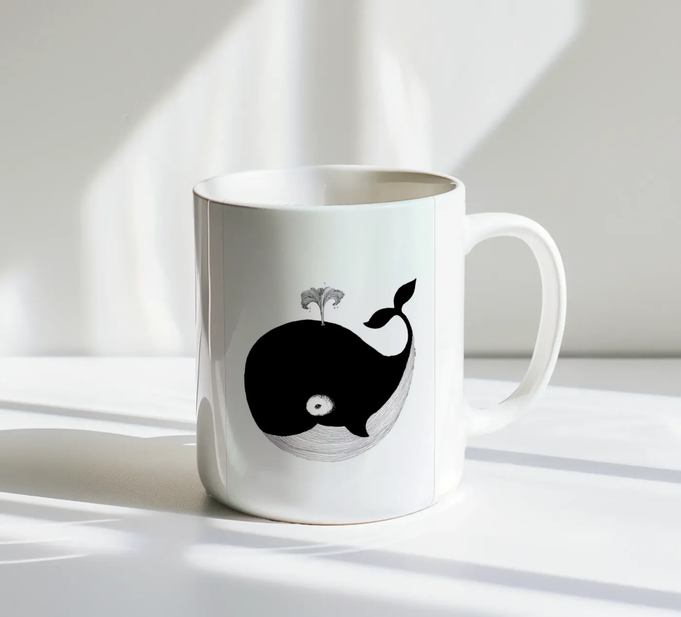 Whale ceramic mug by Tvinkla