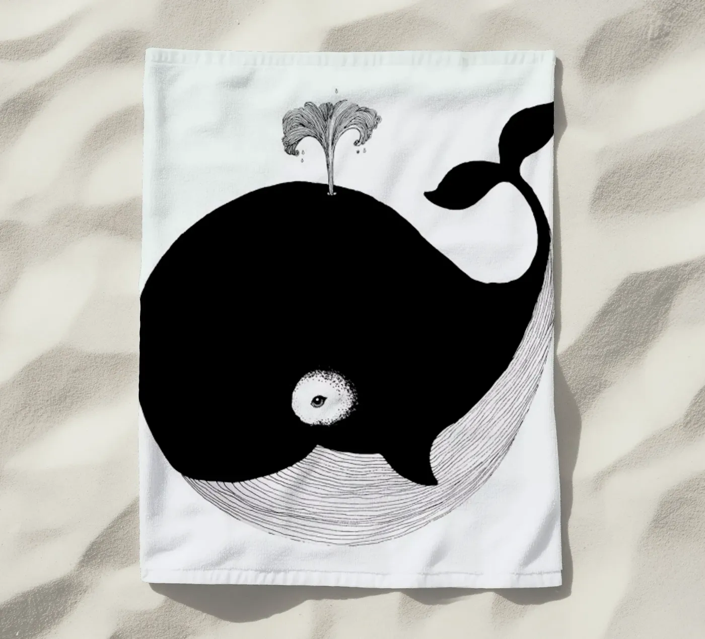 Whale strandhanddoek van Tvinkla