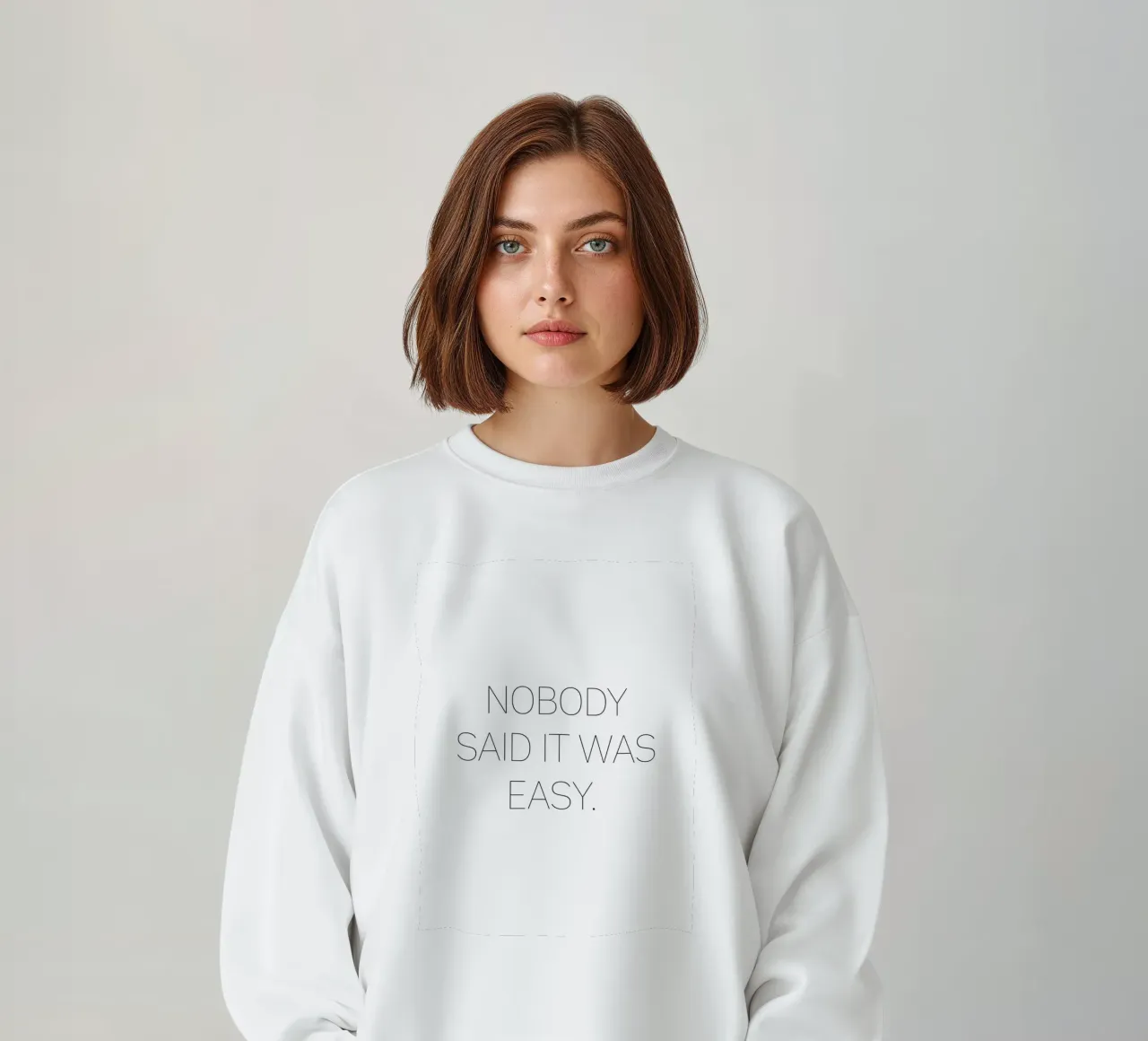 Nessuno ha detto che fosse facile - Minimalistisches Zitat-Design felpa da Whole©