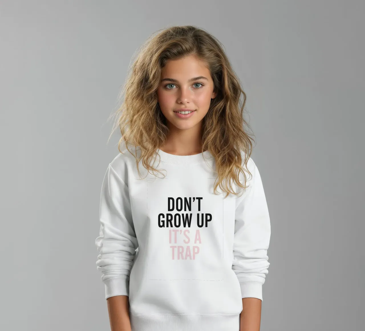 Don't Grow Up - Tipografia umoristica di design felpa bambino da Whole©