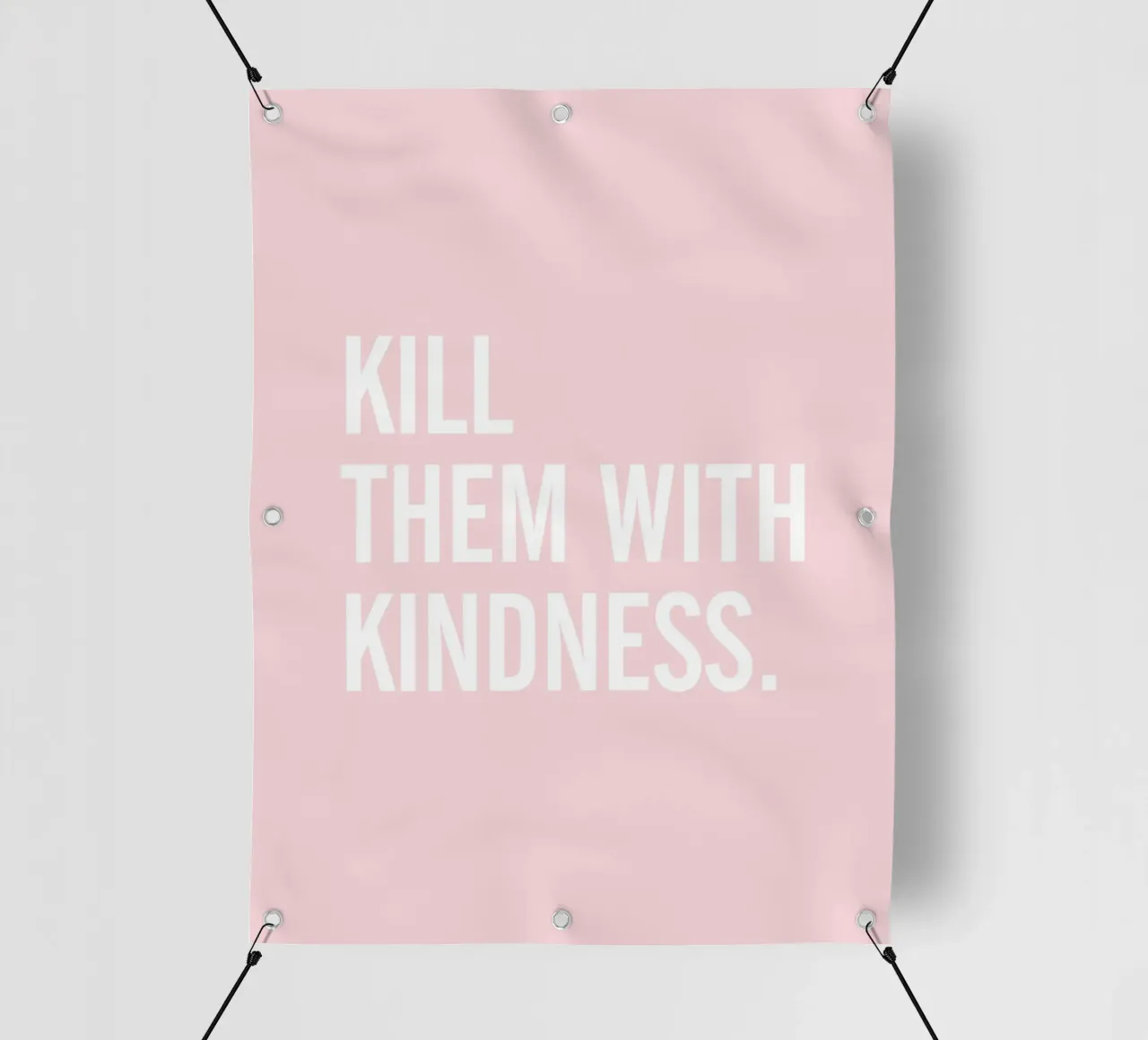 Kill Them with Kindness – Rosa Typografie-Design pvc cover by Whole©