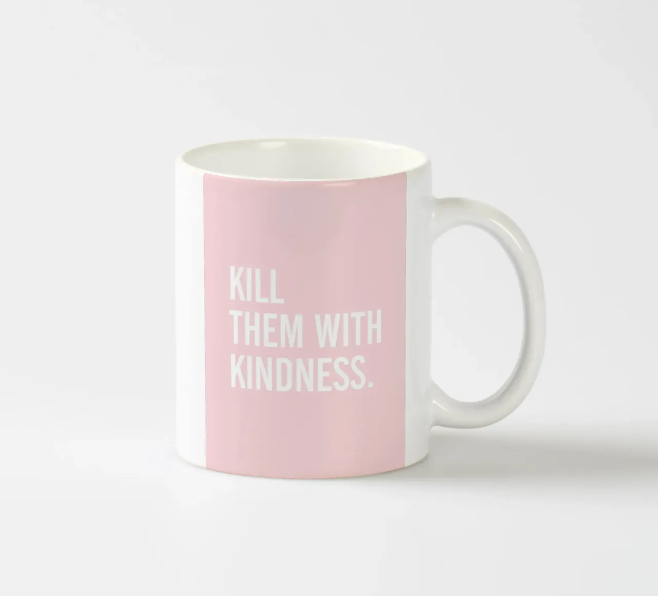 Uccideteli con gentilezza - Rosa Typografie-Design tazza in ceramica da Whole©