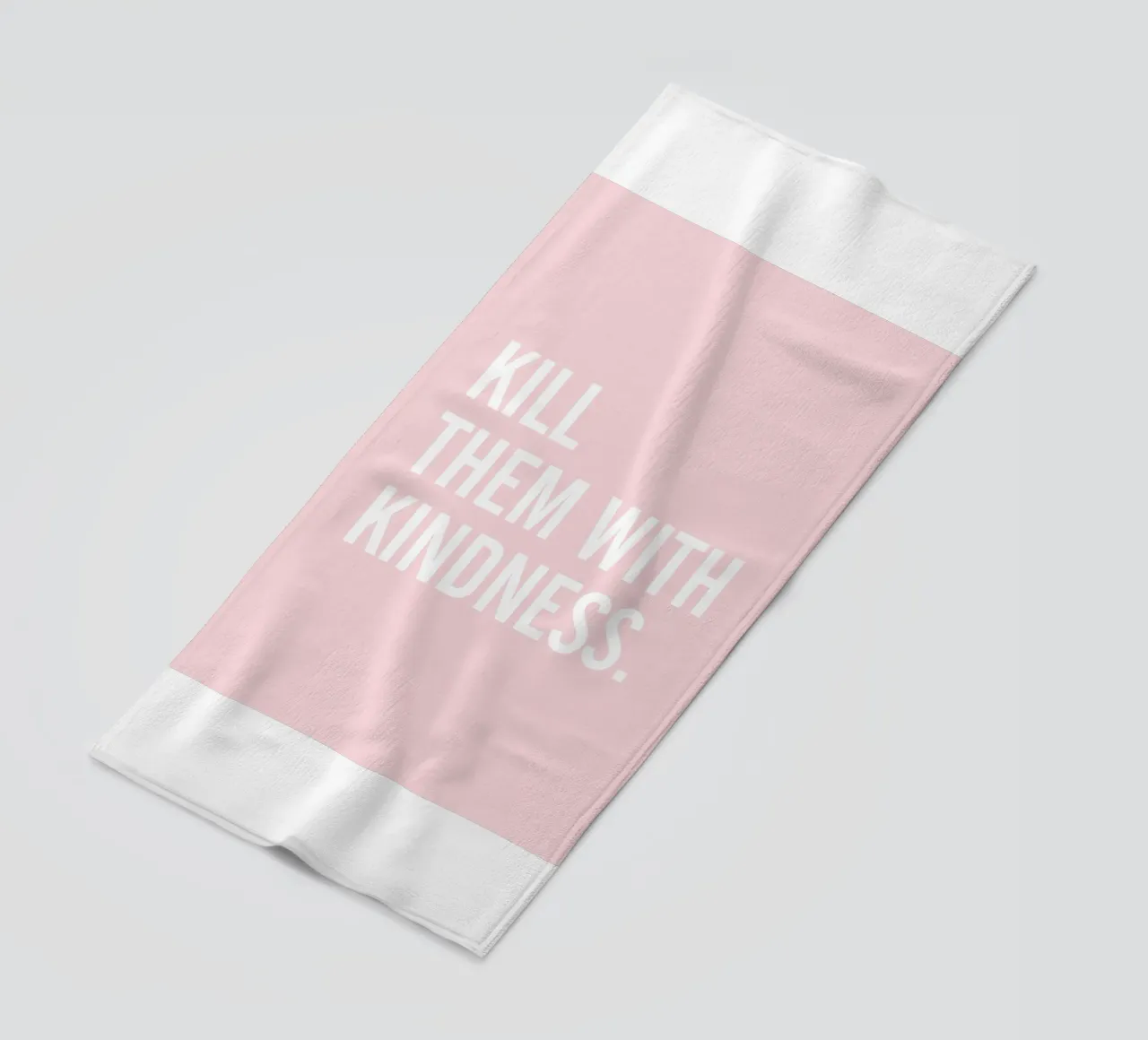 Uccideteli con gentilezza - Rosa Typografie-Design telo mare da Whole©