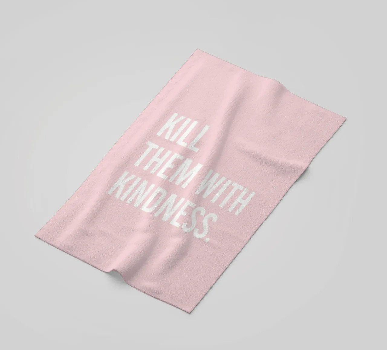 Uccideteli con gentilezza - Rosa Typografie-Design telo mare da Whole©