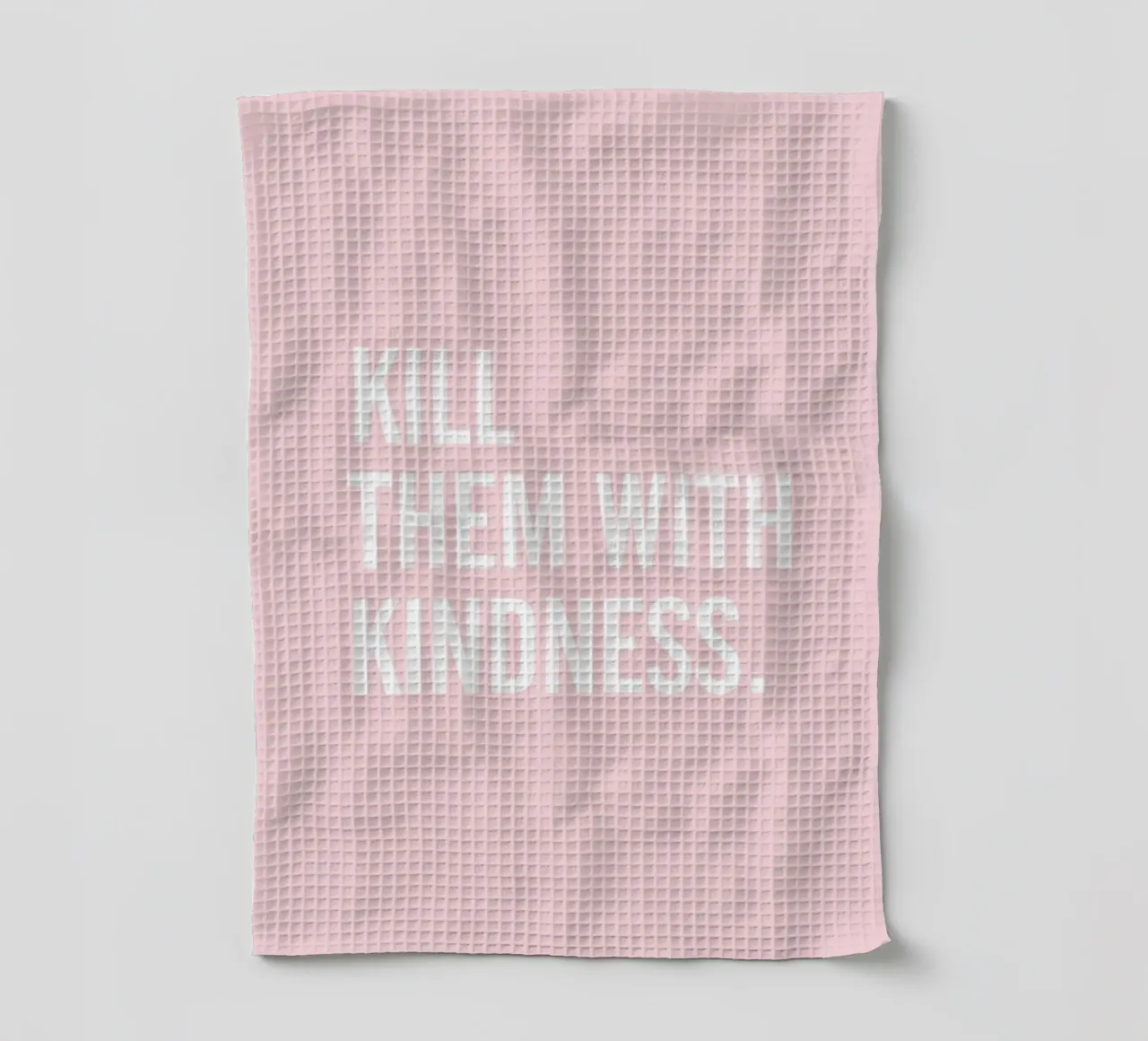 Uccideteli con gentilezza - Rosa Typografie-Design canovaccio da cucina da Whole©